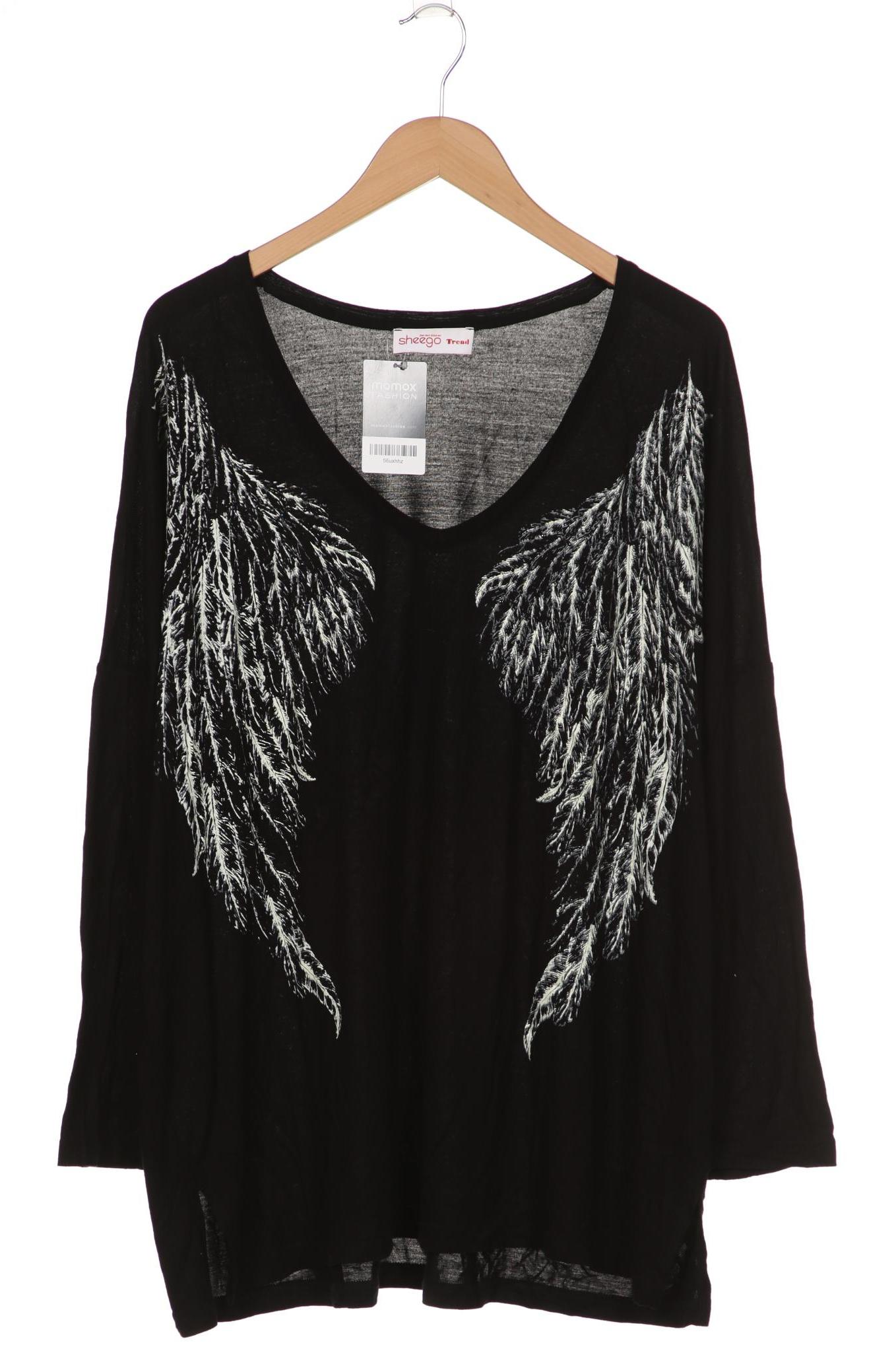 

sheego Damen Langarmshirt, schwarz