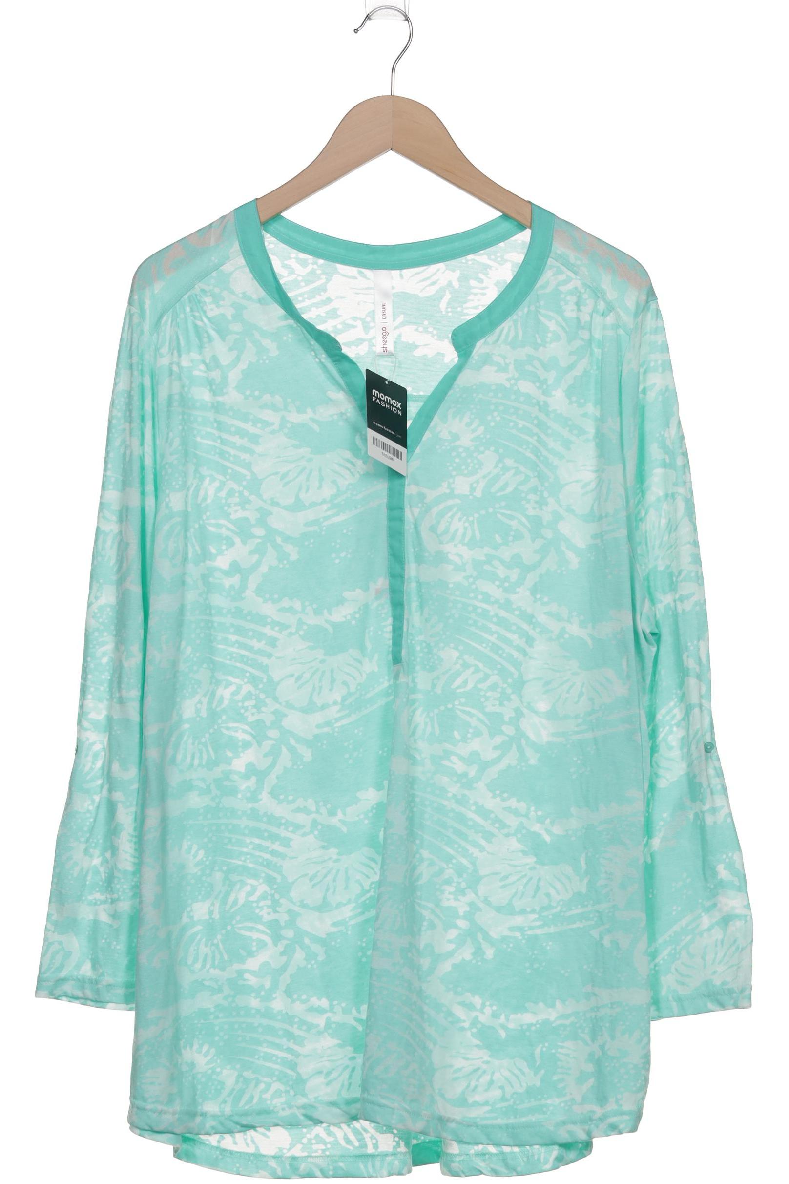 

sheego Damen Langarmshirt, türkis, Gr. 48