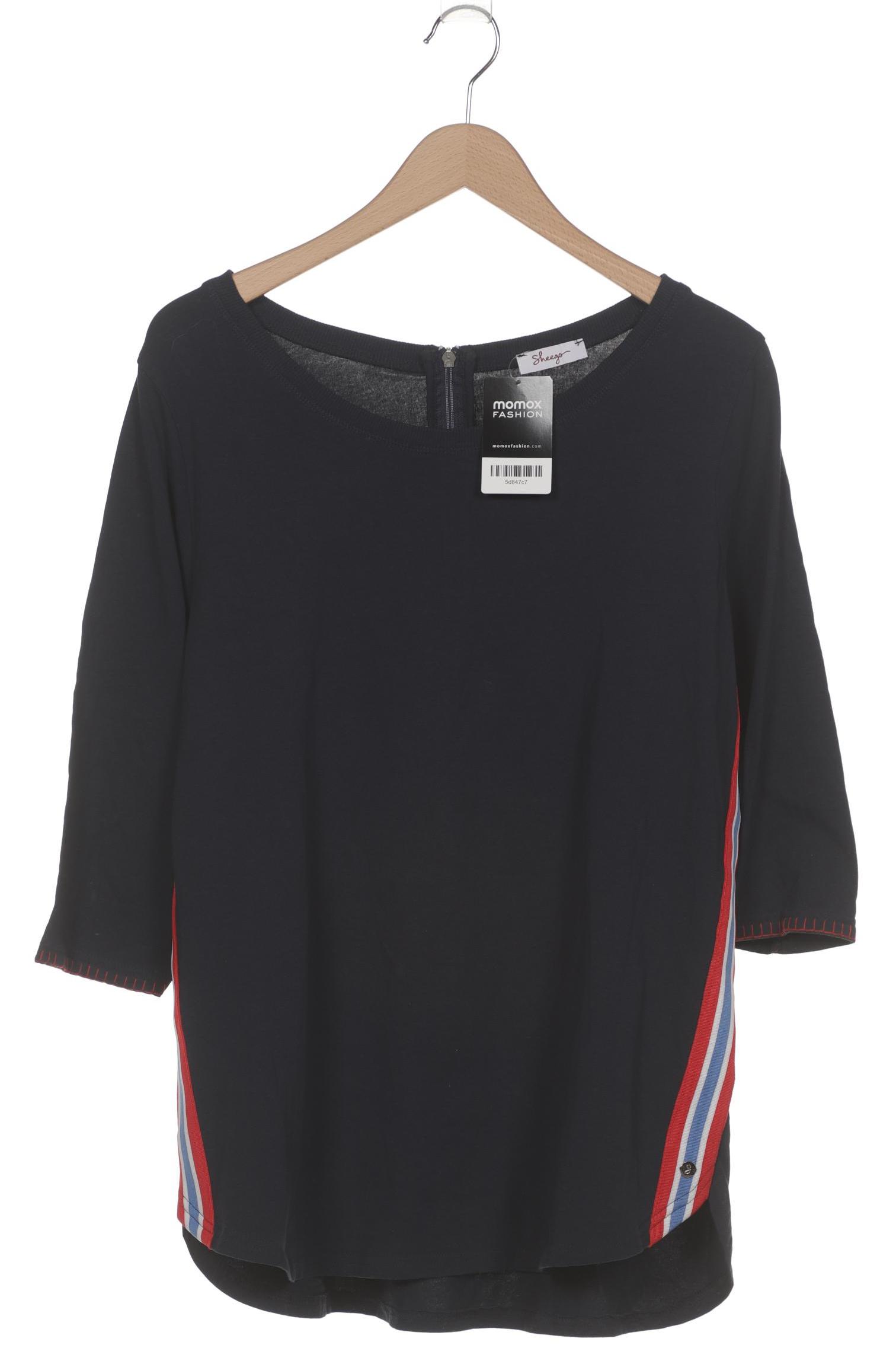 

sheego Damen Langarmshirt, marineblau, Gr. 40