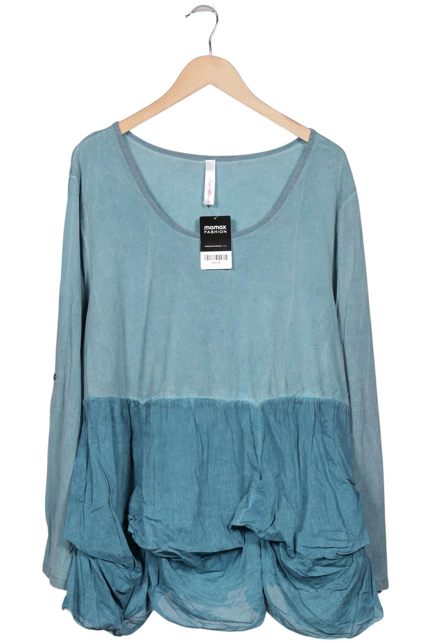 

sheego Damen Langarmshirt, hellblau, Gr. 52