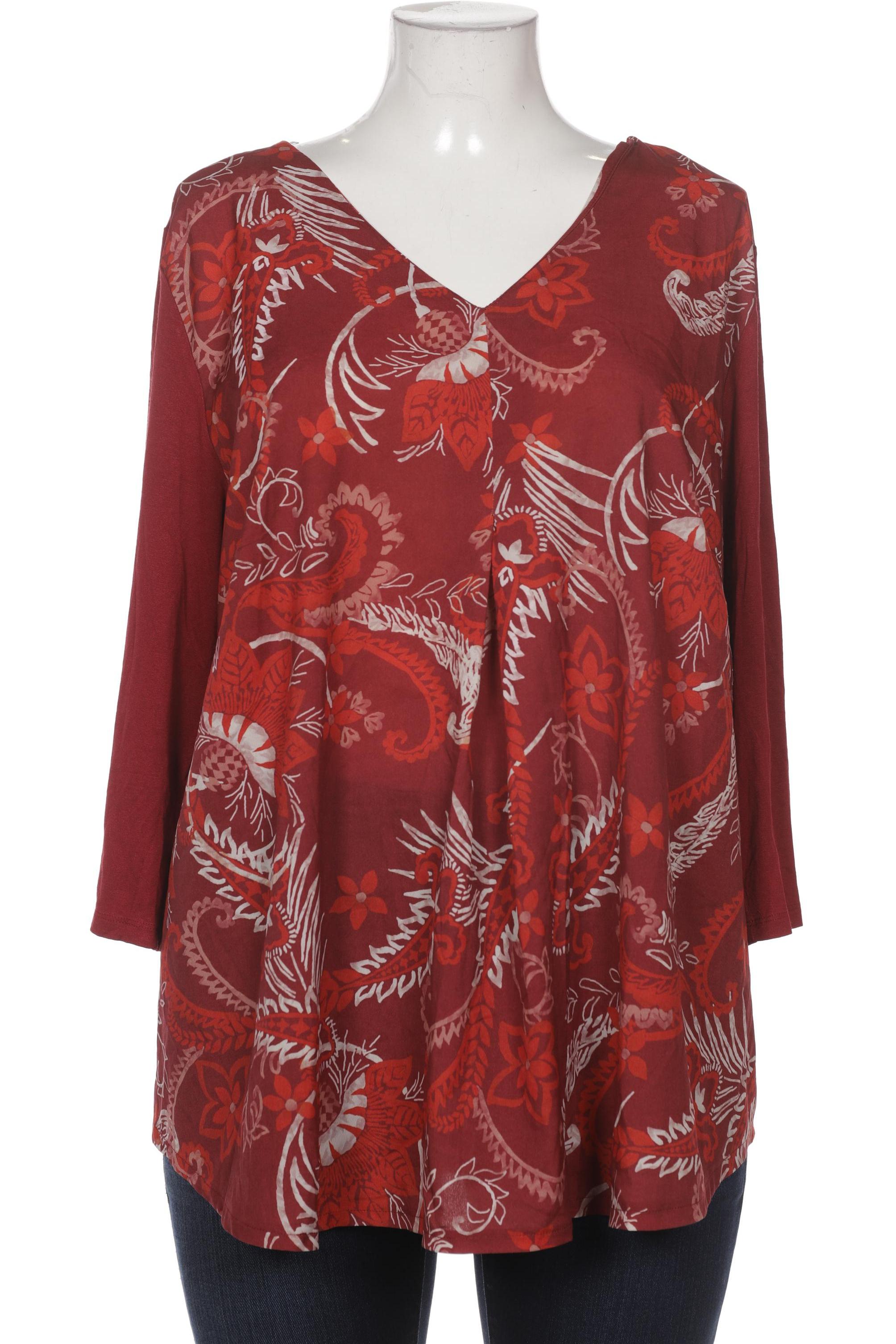 

sheego Damen Langarmshirt, bordeaux, Gr. 48