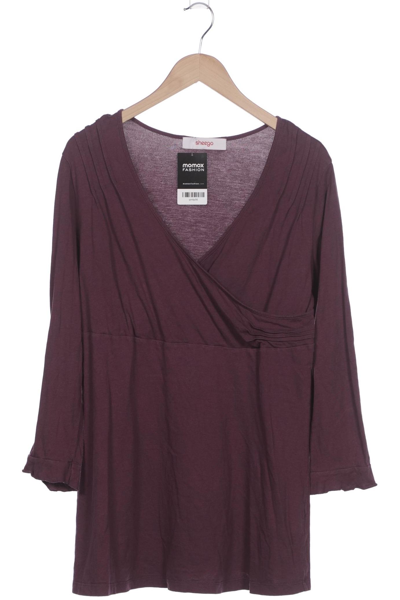 

sheego Damen Langarmshirt, bordeaux, Gr. 44