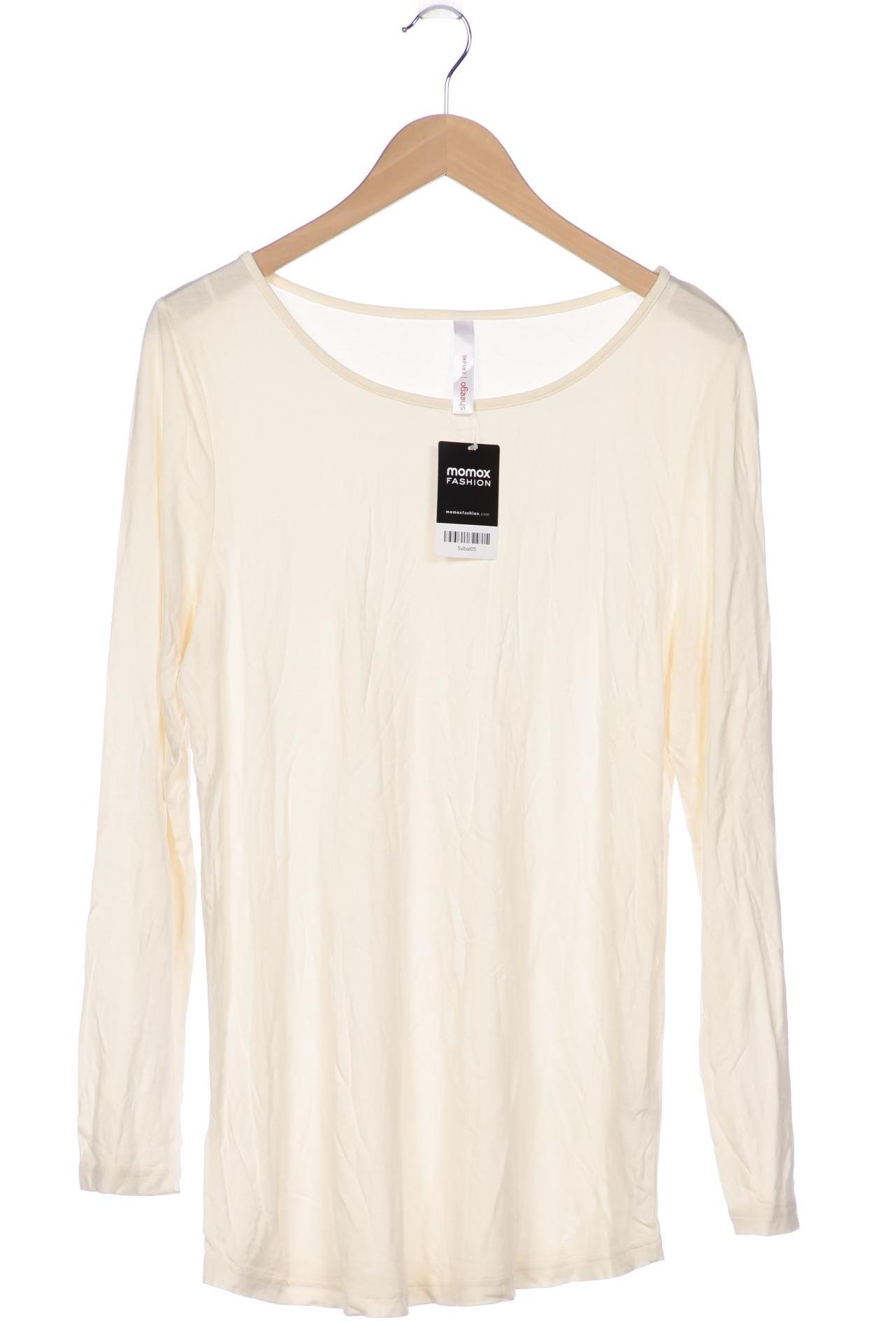 

sheego Damen Langarmshirt, beige, Gr. 44