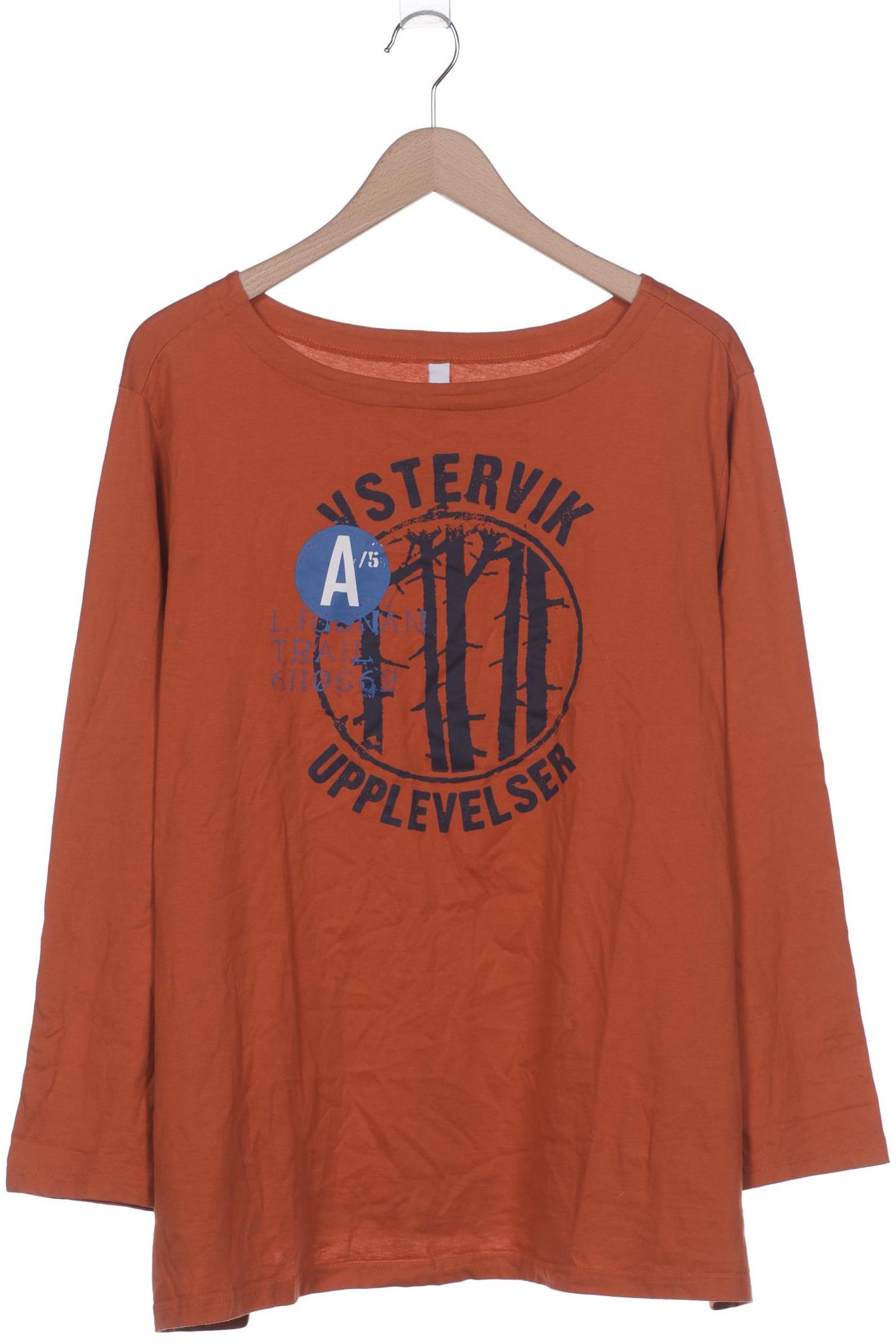 

sheego Damen Langarmshirt, orange, Gr. 52
