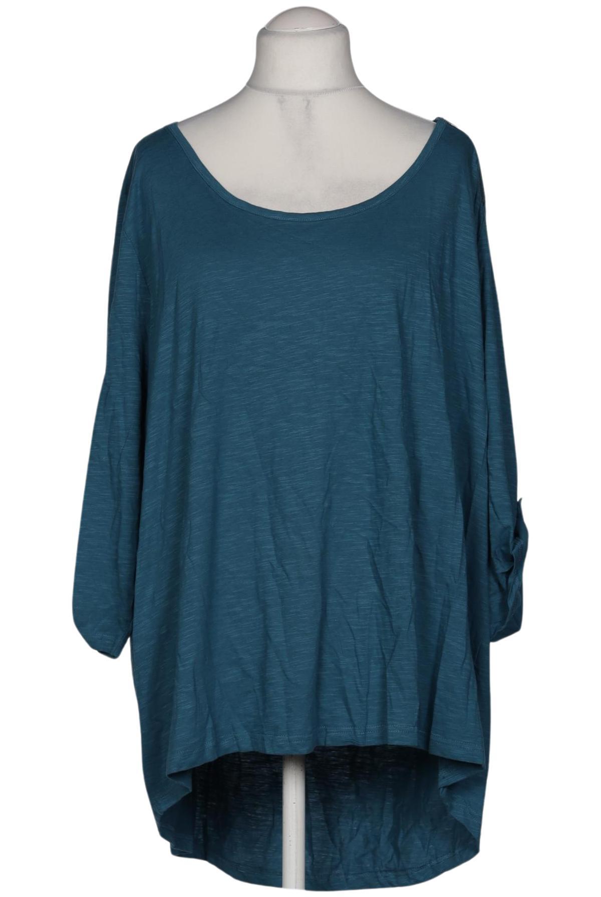 

sheego Damen Langarmshirt, türkis, Gr. 56