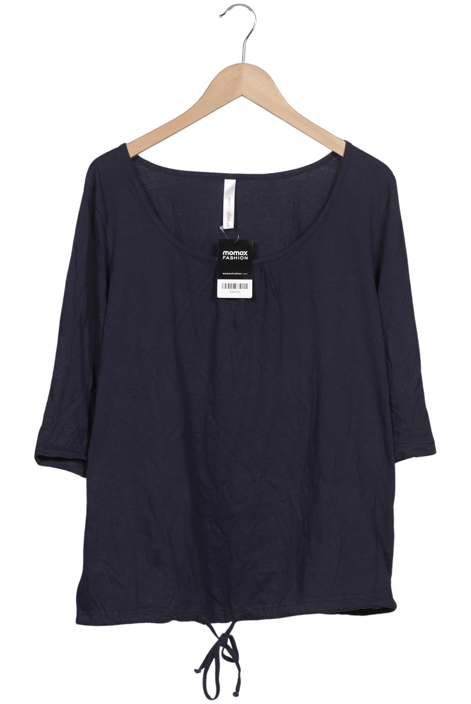 

sheego Damen Langarmshirt, marineblau, Gr. 48