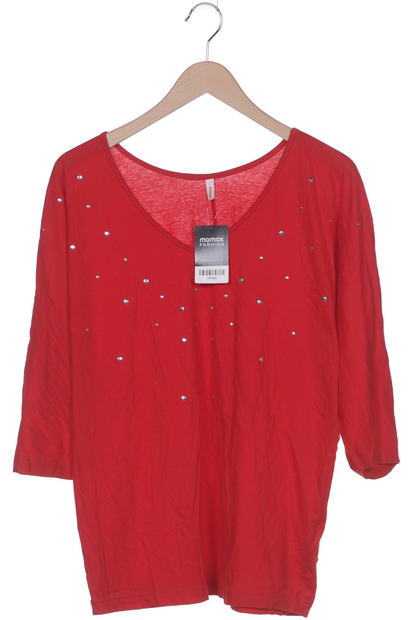 

sheego Damen Langarmshirt, rot, Gr. 40