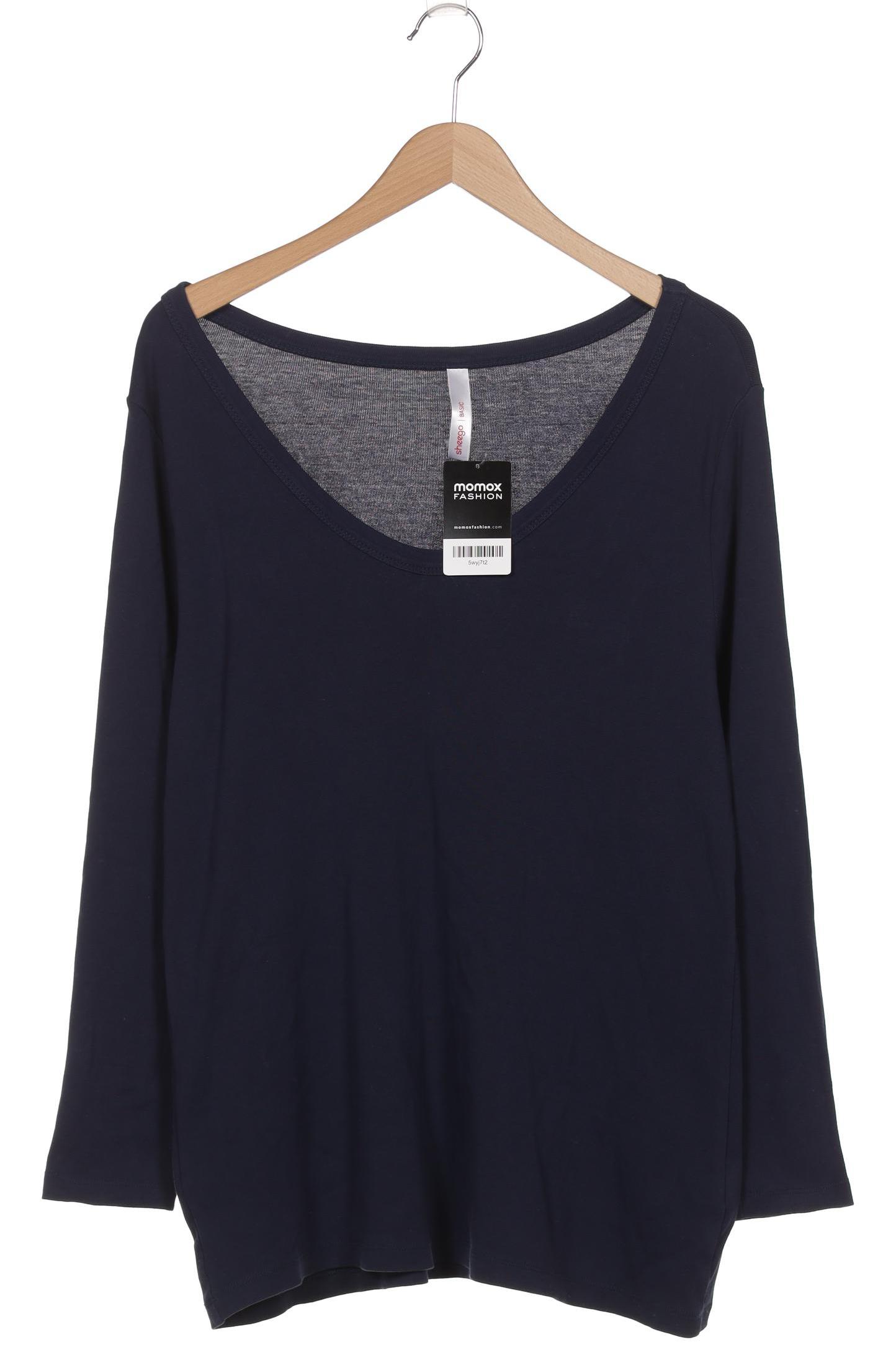 

sheego Damen Langarmshirt, marineblau, Gr. 44