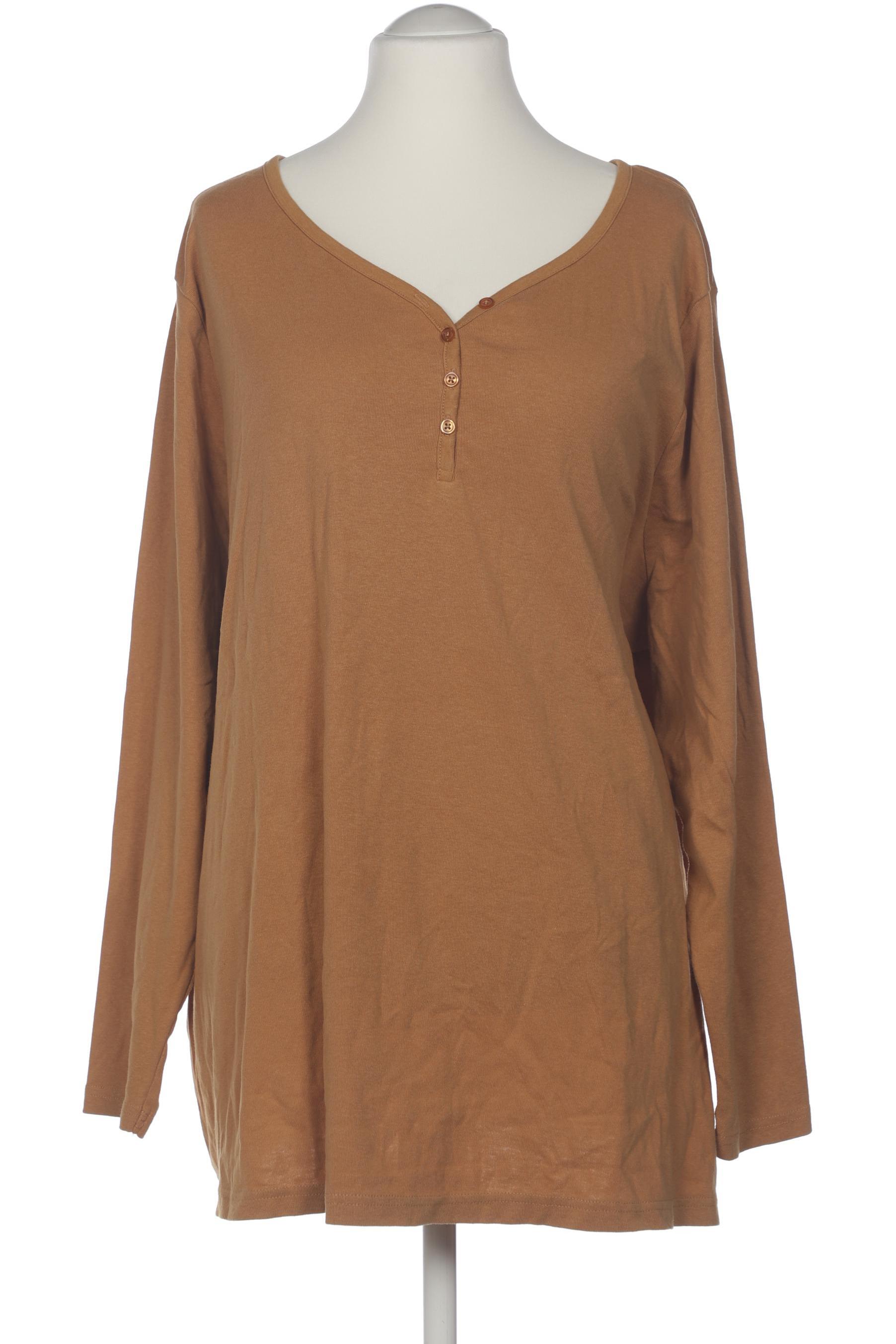 

sheego Damen Langarmshirt, braun, Gr. 56