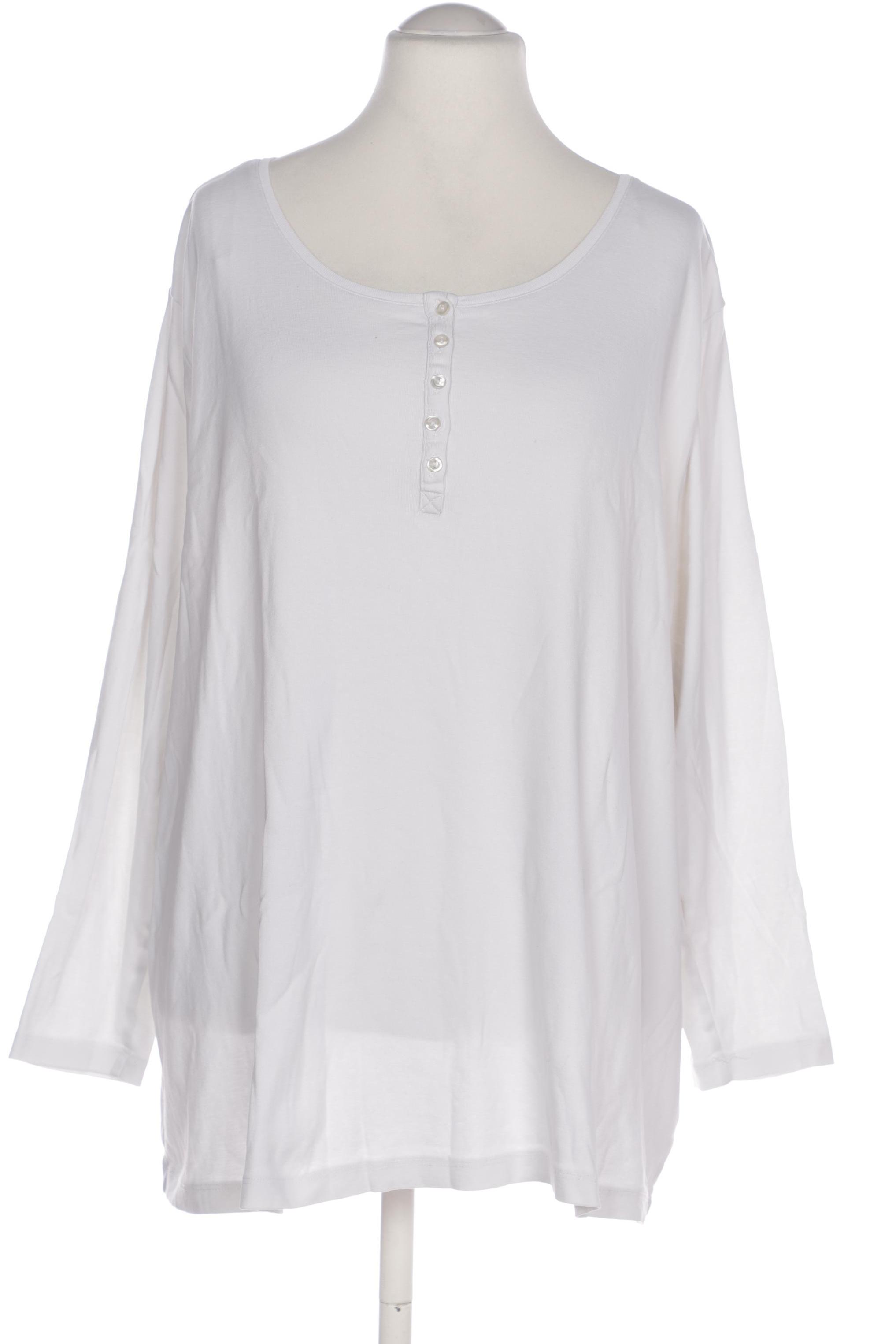 

sheego Damen Langarmshirt, weiß, Gr. 56