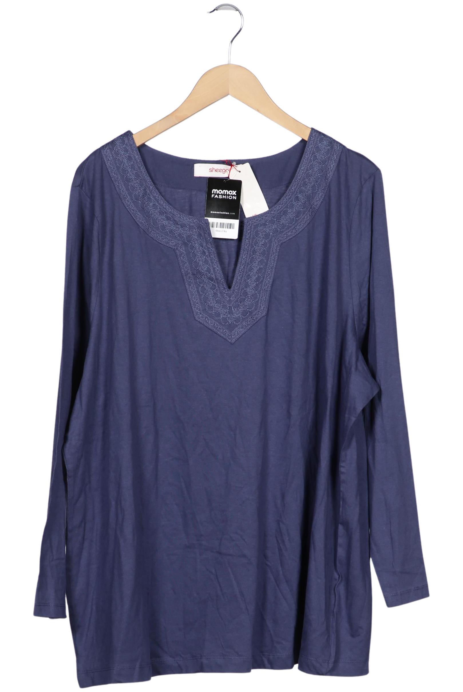 

sheego Damen Langarmshirt, marineblau, Gr. 52