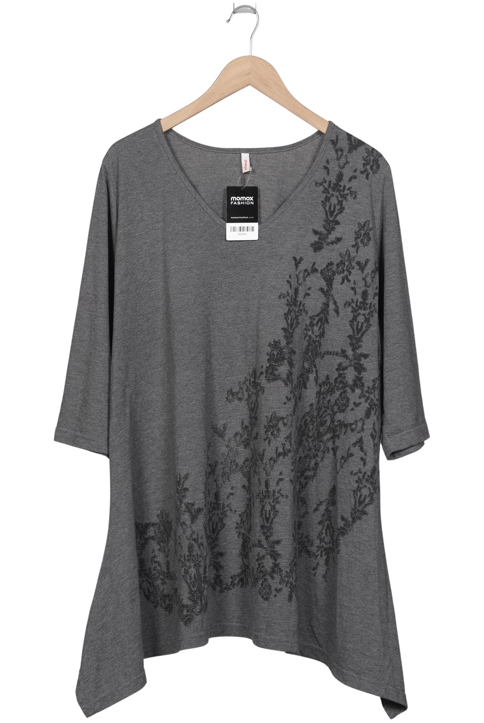 

sheego Damen Langarmshirt, grau, Gr. 52