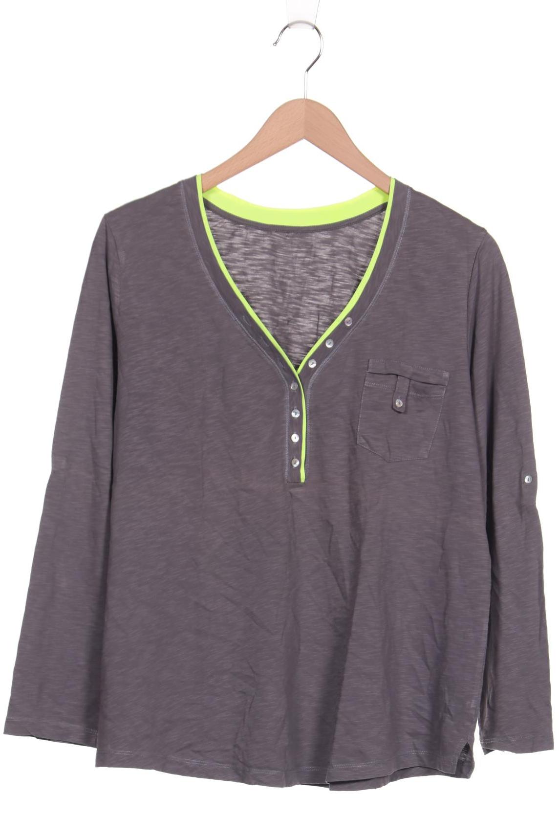 

sheego Damen Langarmshirt, grau, Gr. 44