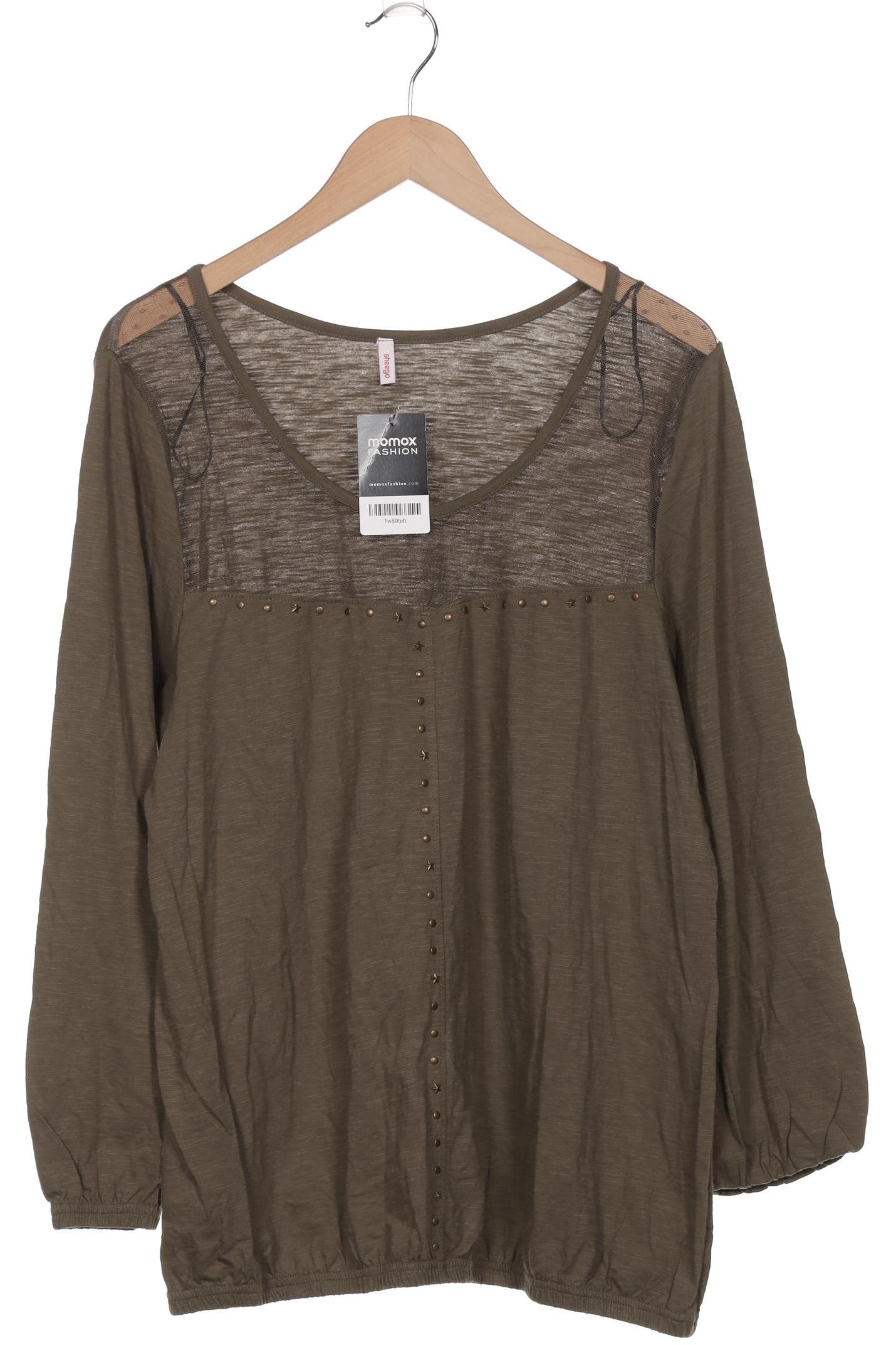 

sheego Damen Langarmshirt, grün, Gr. 44