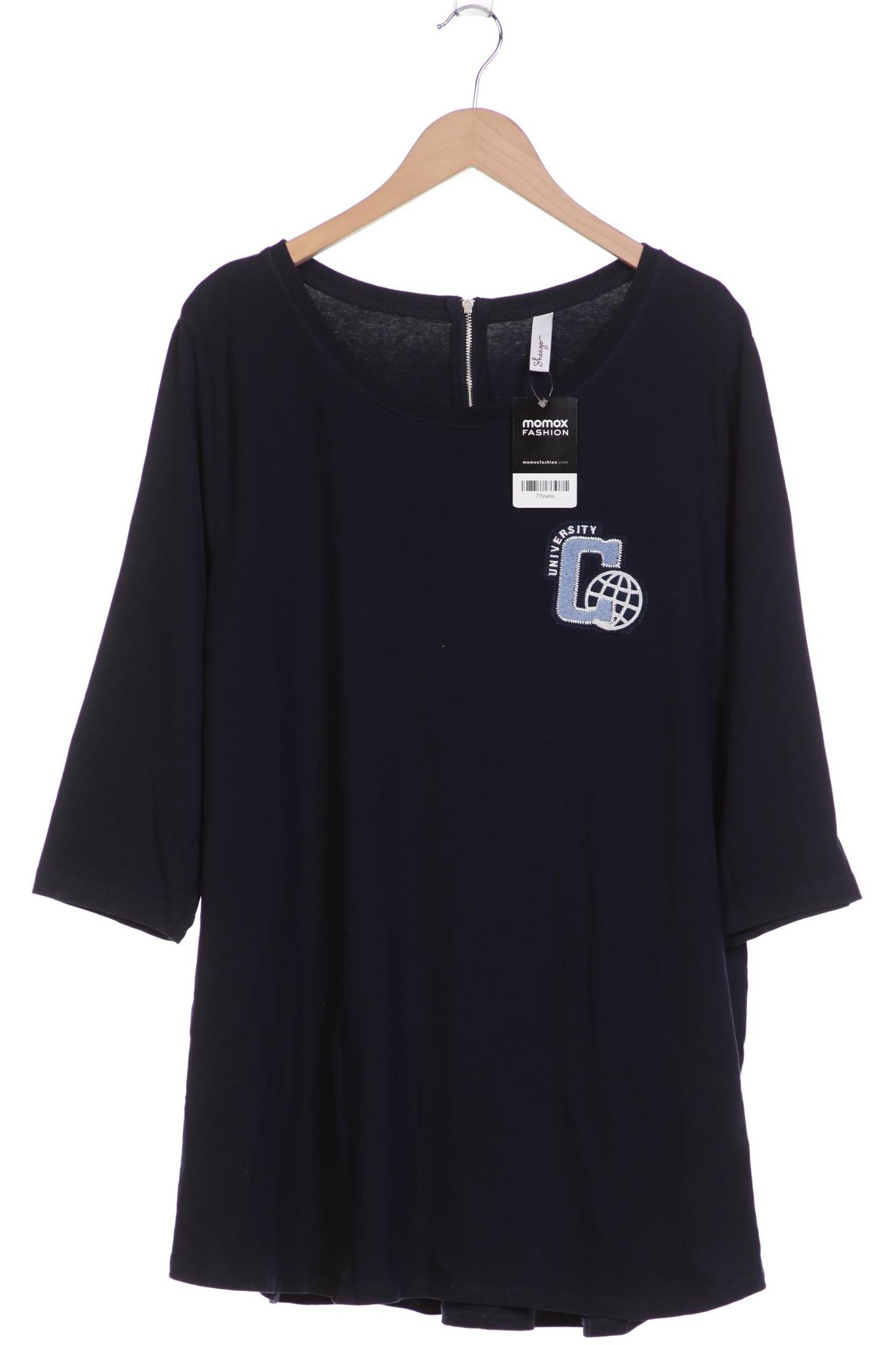 

sheego Damen Langarmshirt, marineblau, Gr. 48