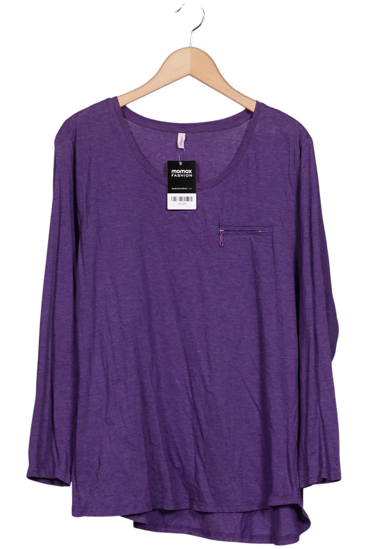 

sheego Damen Langarmshirt, flieder, Gr. 48