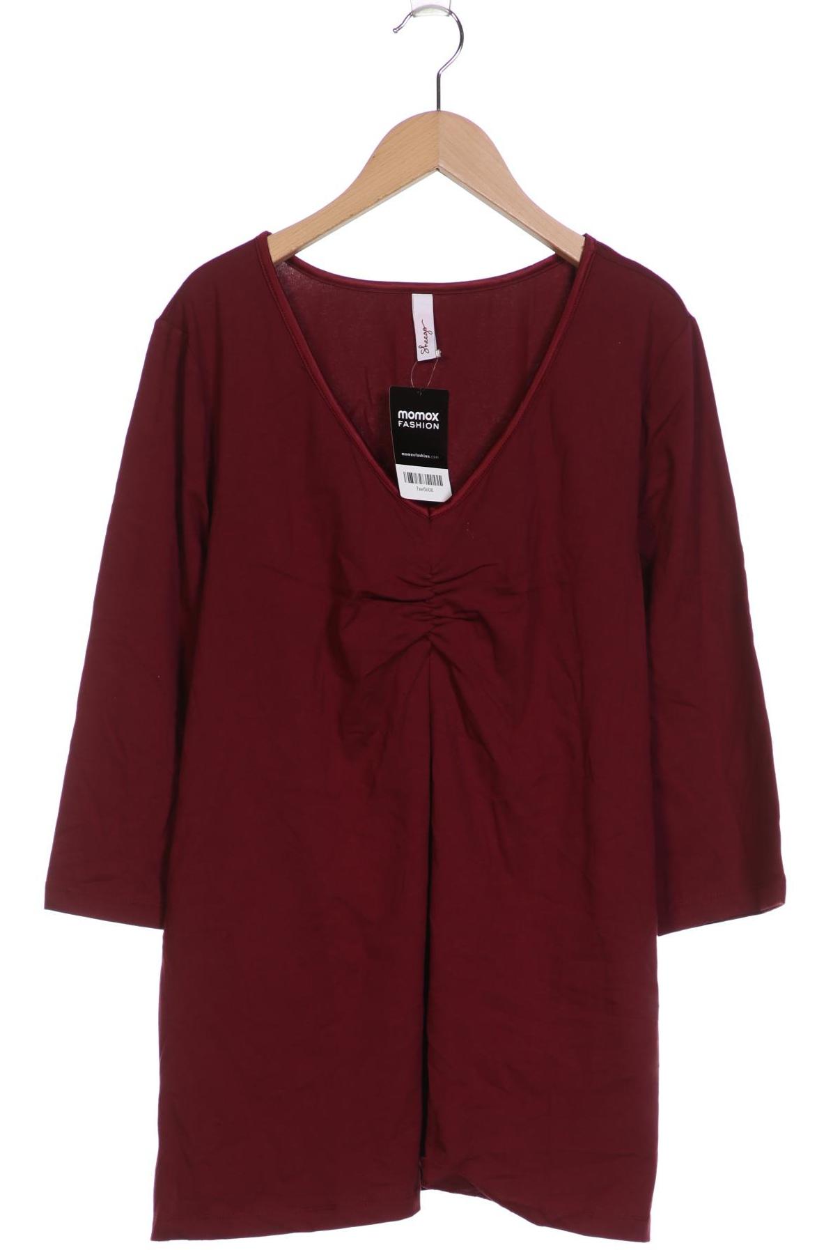 

sheego Damen Langarmshirt, bordeaux, Gr. 40