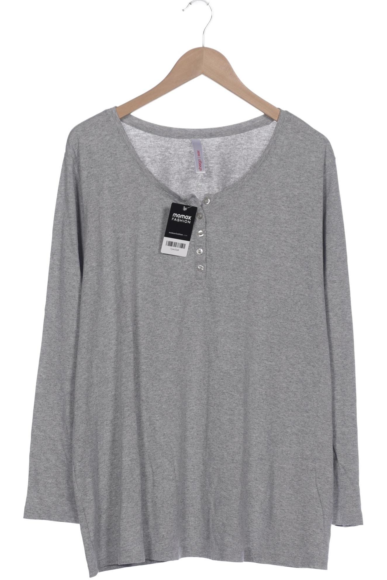 

sheego Damen Langarmshirt, grau, Gr. 52