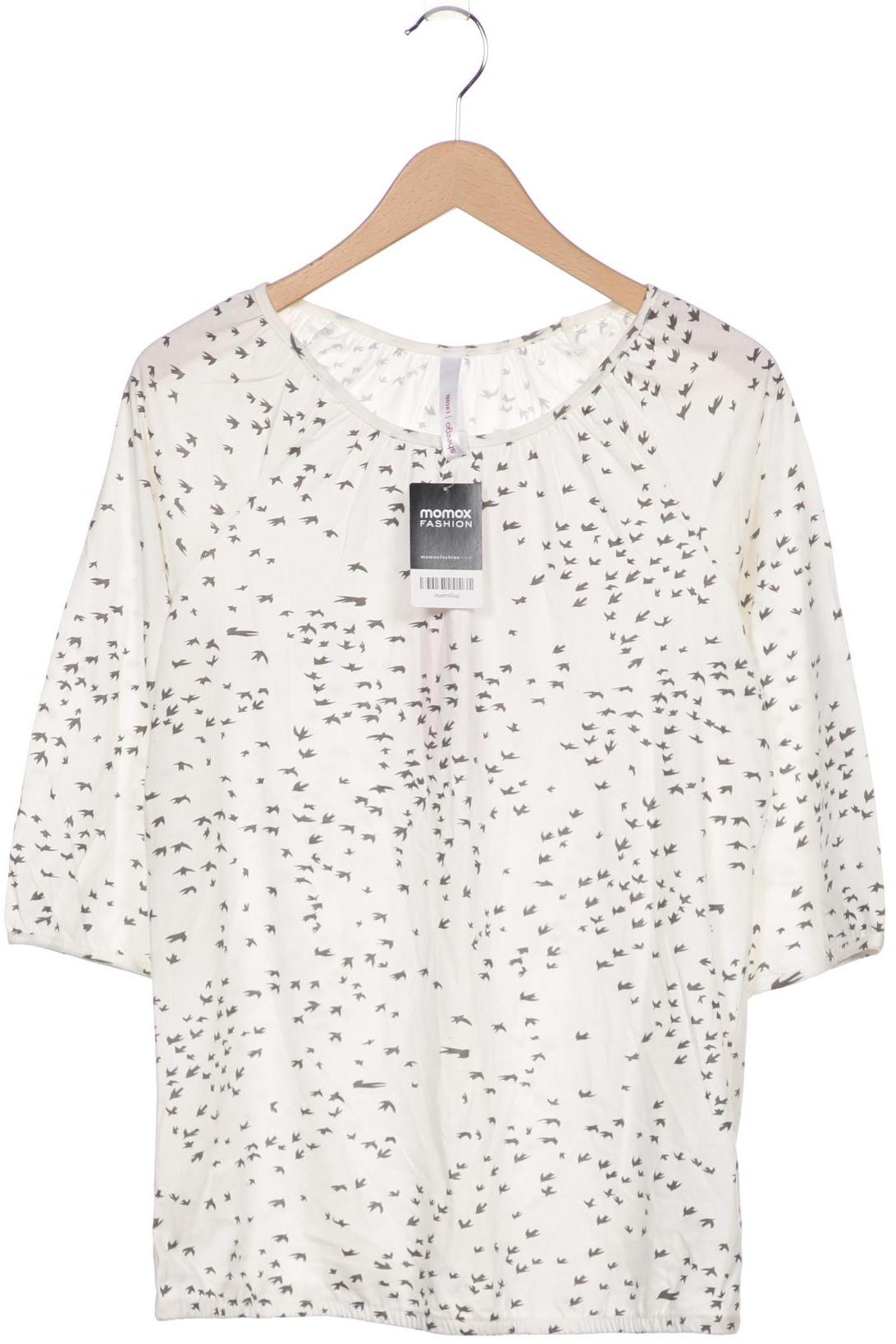 

sheego Damen Langarmshirt, weiß
