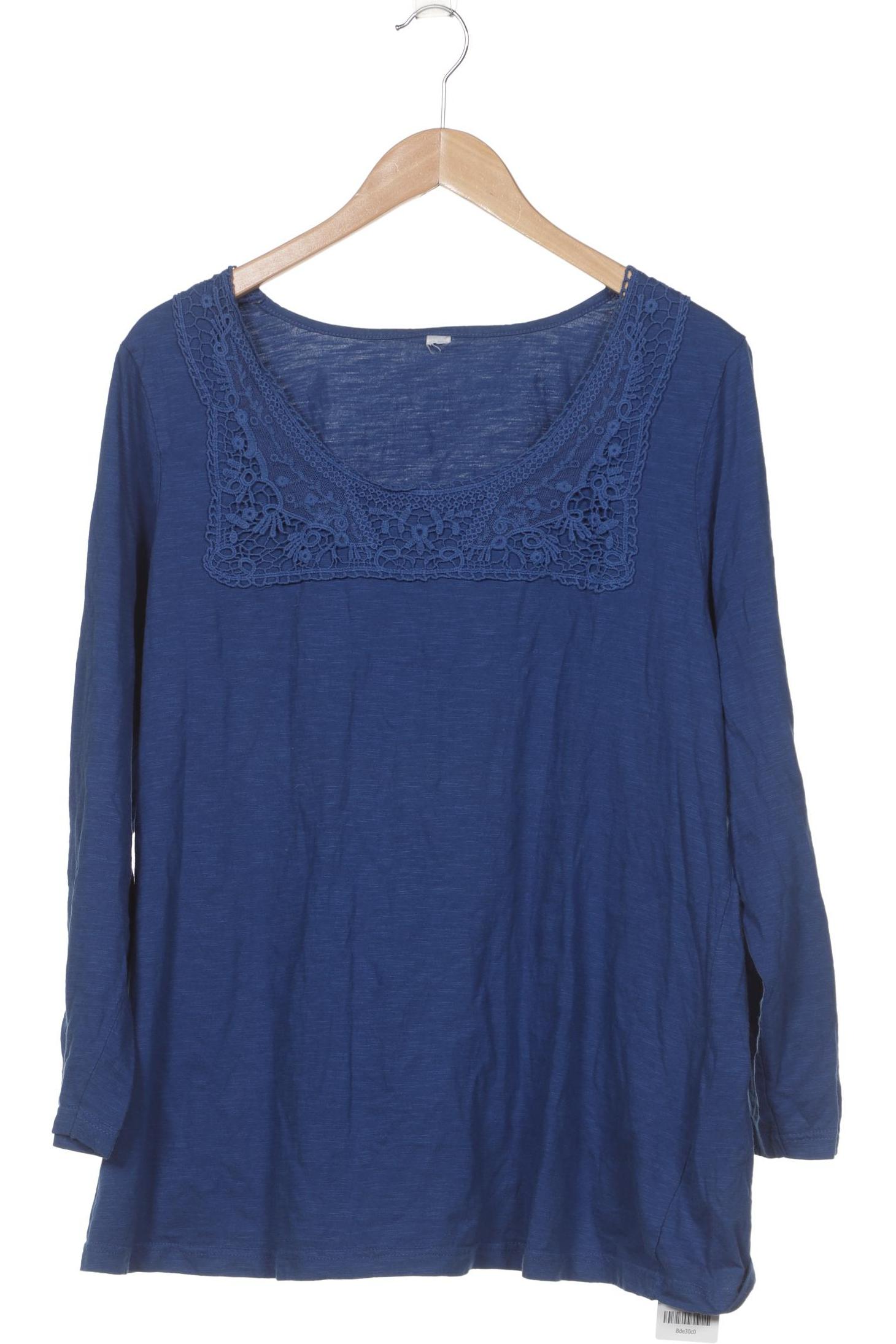 

sheego Damen Langarmshirt, blau, Gr. 48