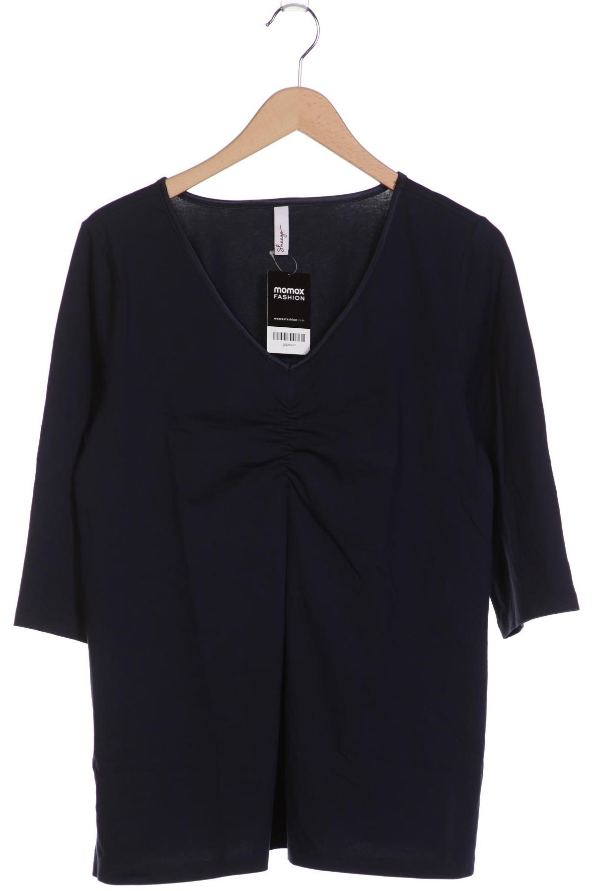 

sheego Damen Langarmshirt, marineblau, Gr. 40