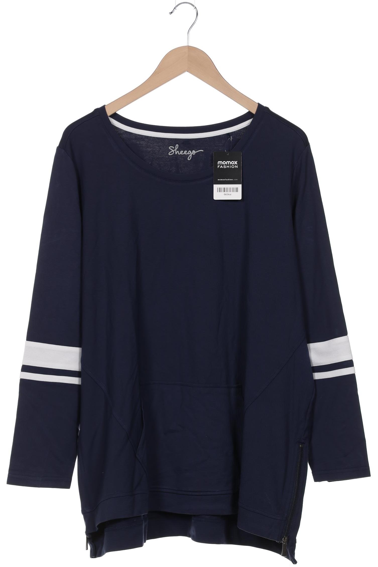 

sheego Damen Langarmshirt, marineblau, Gr. 52