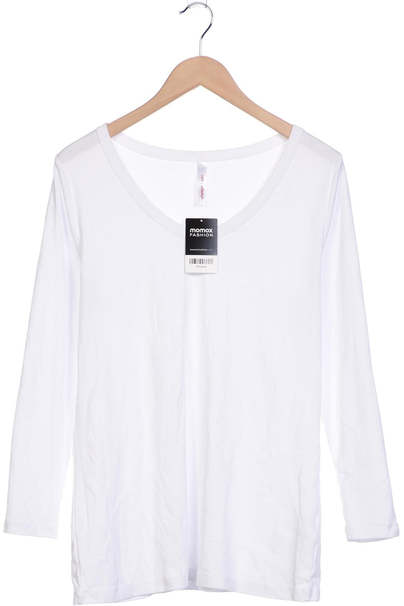

sheego Damen Langarmshirt, weiß, Gr. 44