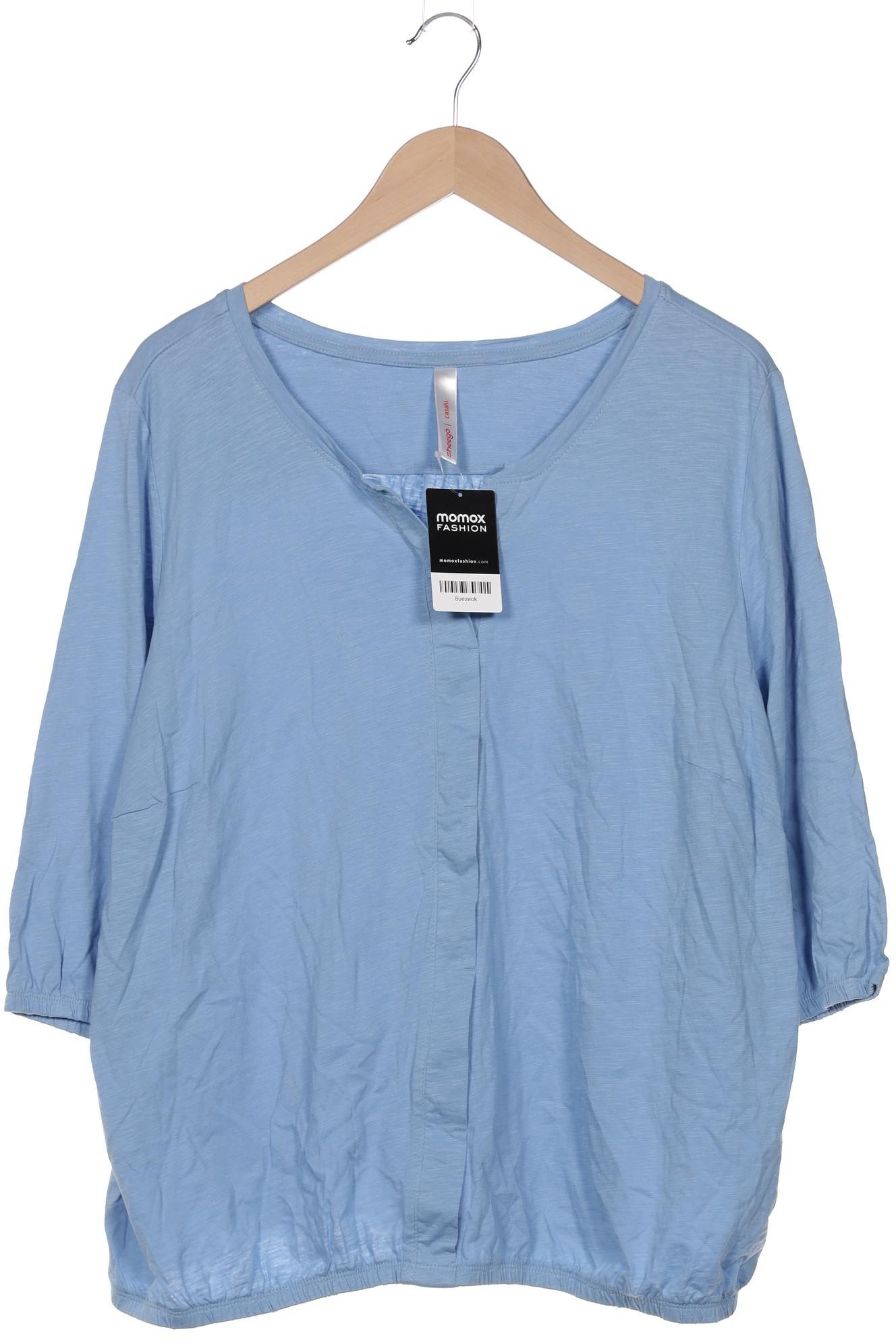 

sheego Damen Langarmshirt, blau, Gr. 48