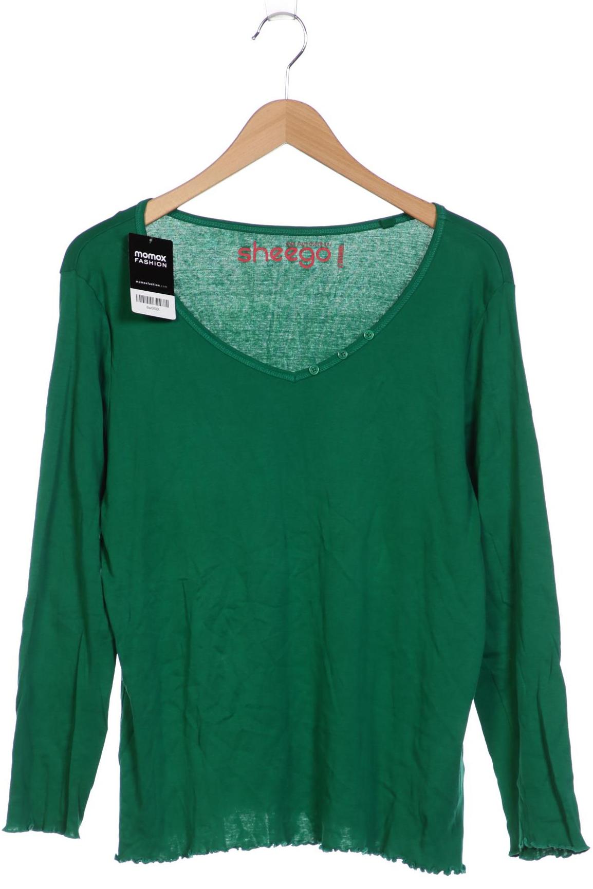 

sheego Damen Langarmshirt, grün, Gr. 44