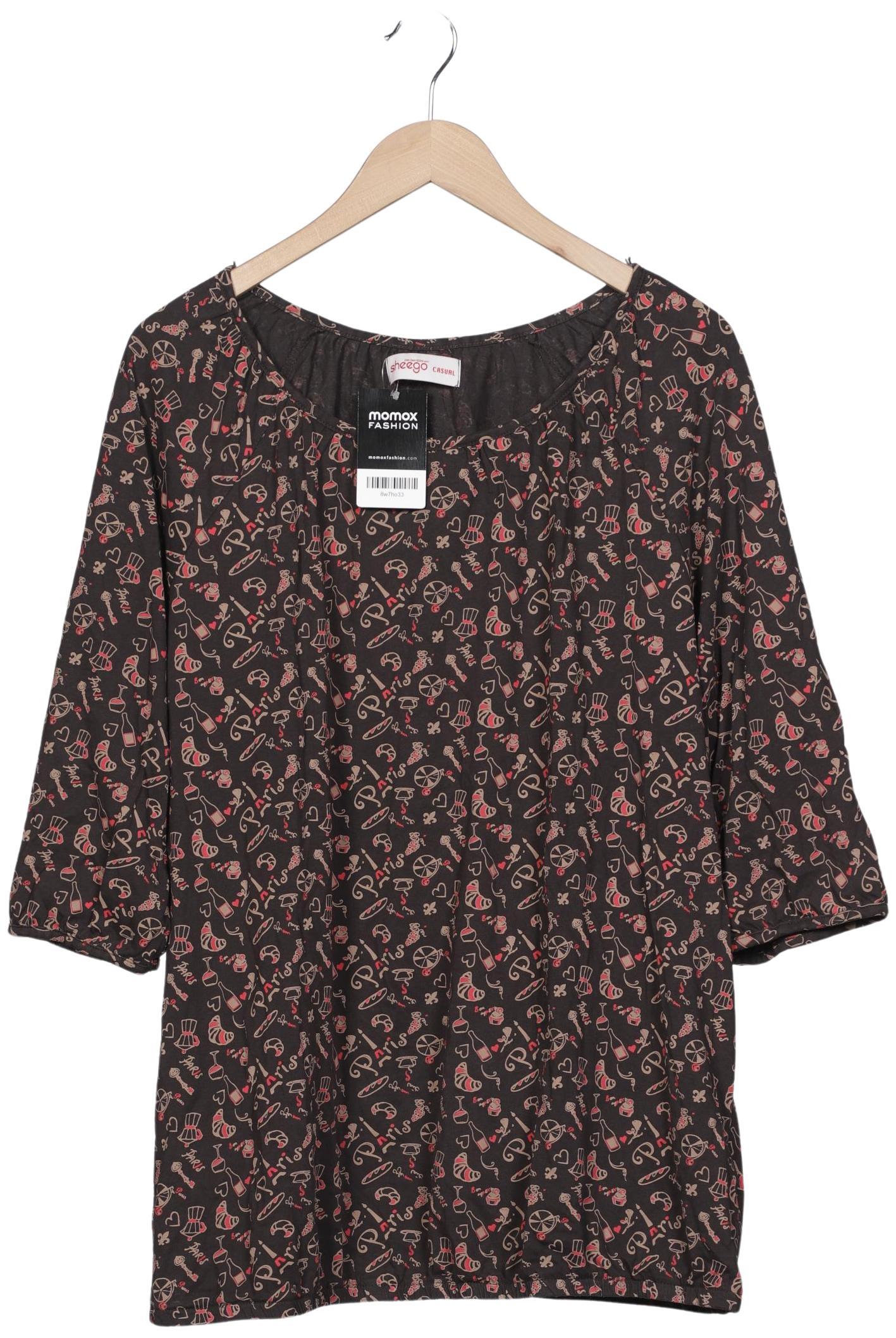 

sheego Damen Langarmshirt, braun, Gr. 48