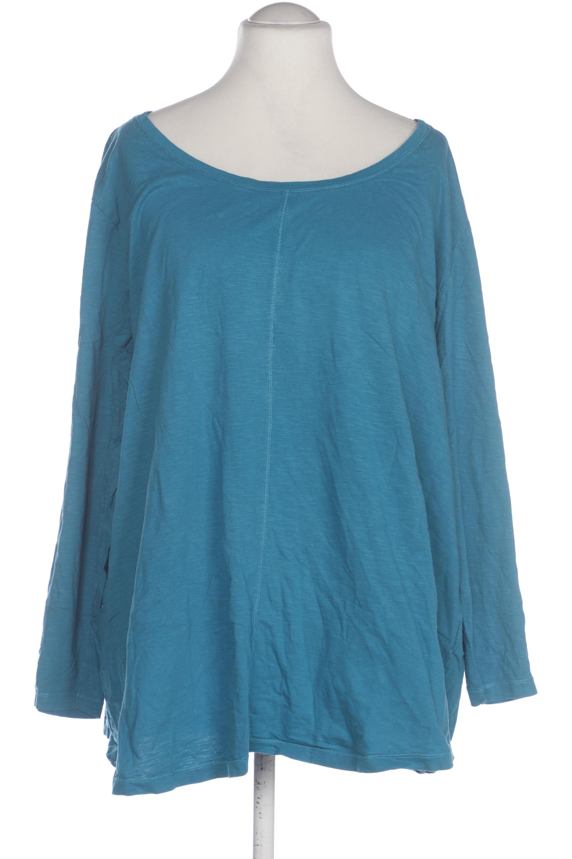 

sheego Damen Langarmshirt, blau, Gr. 56