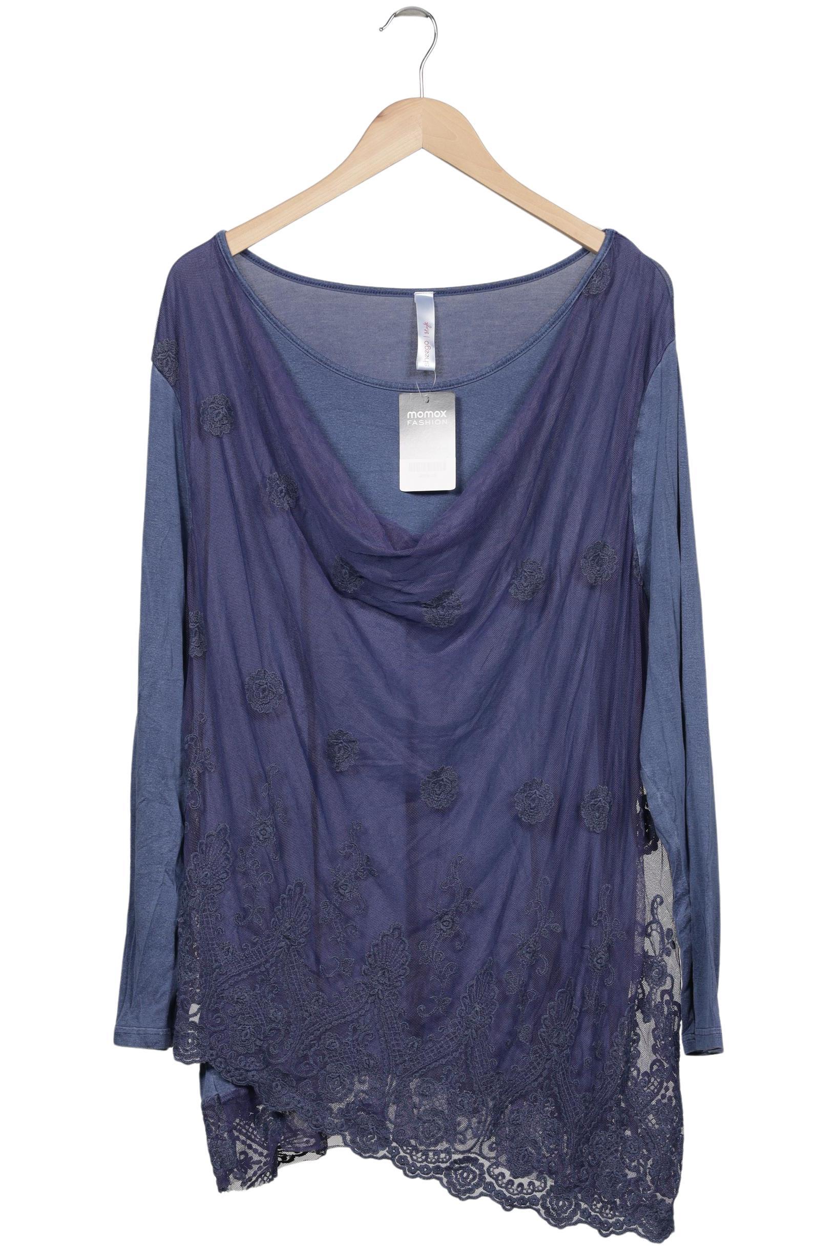 

sheego Damen Langarmshirt, blau, Gr. 52