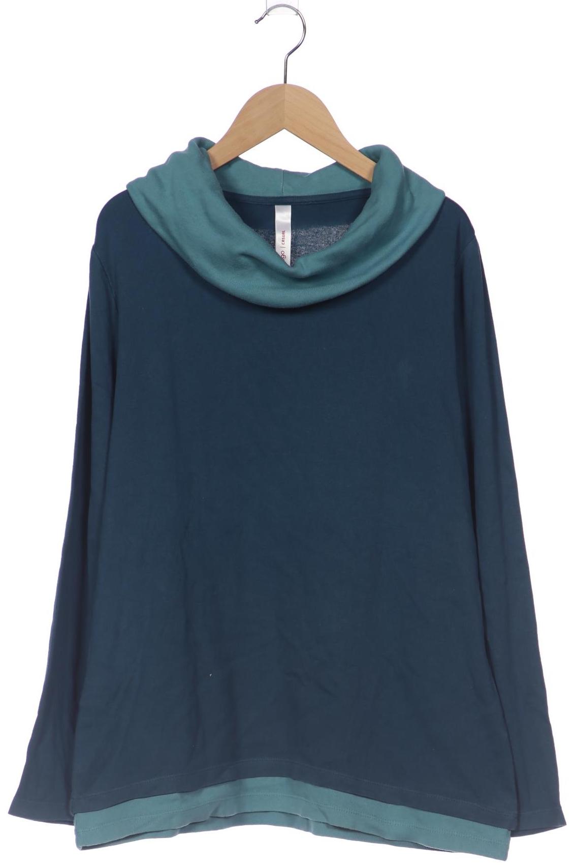 

sheego Damen Langarmshirt, türkis, Gr. 40