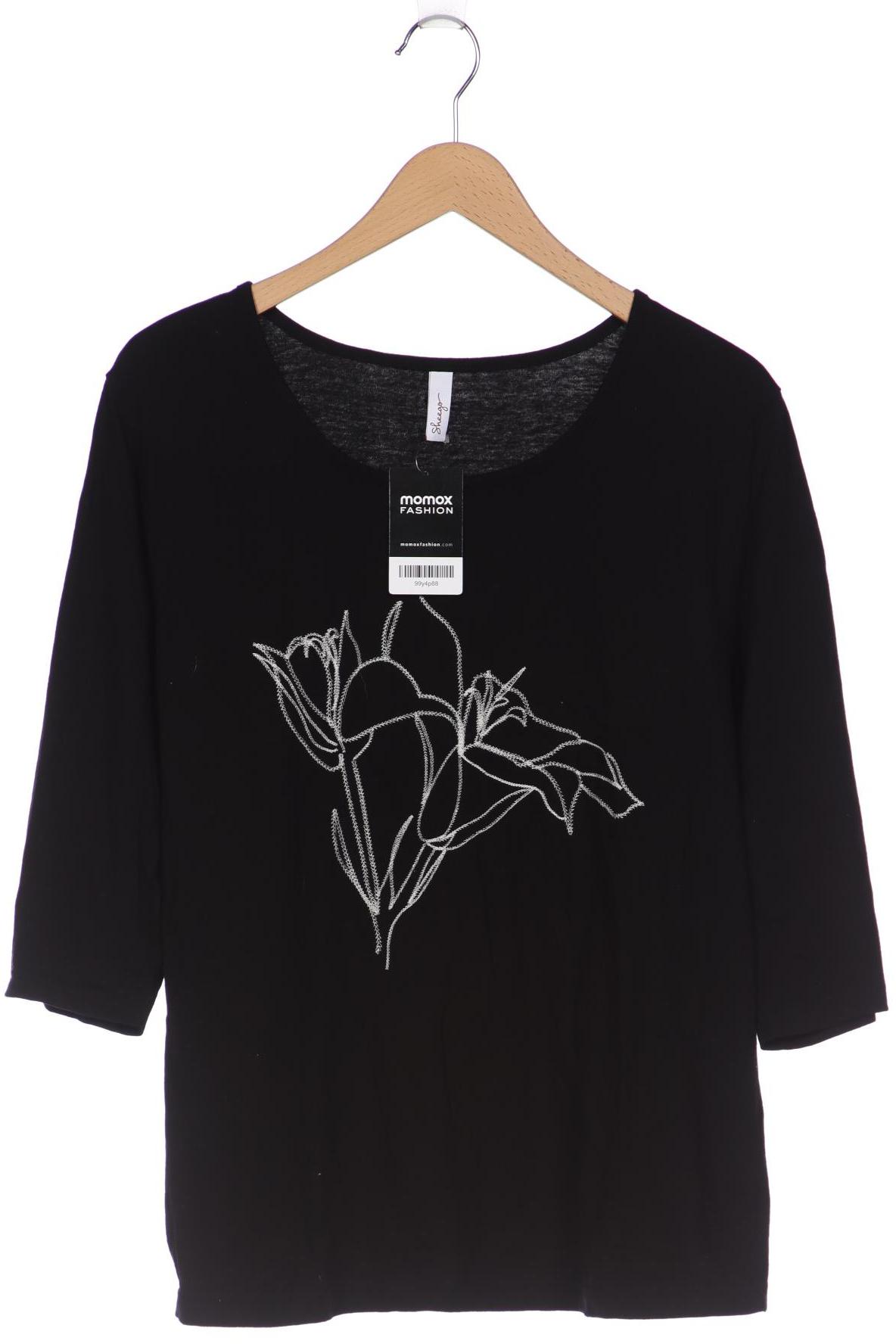 

sheego Damen Langarmshirt, schwarz