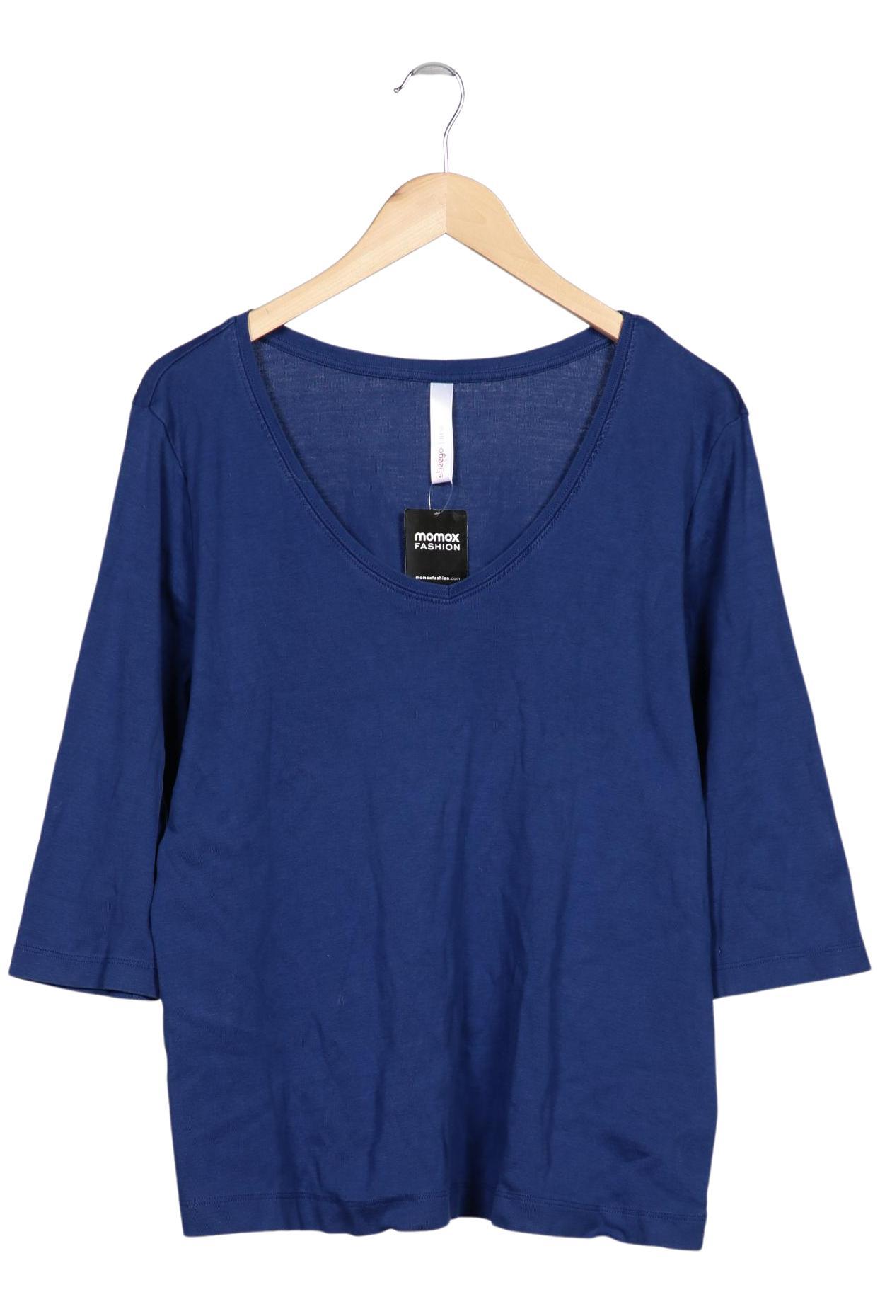 

sheego Damen Langarmshirt, marineblau, Gr. 48
