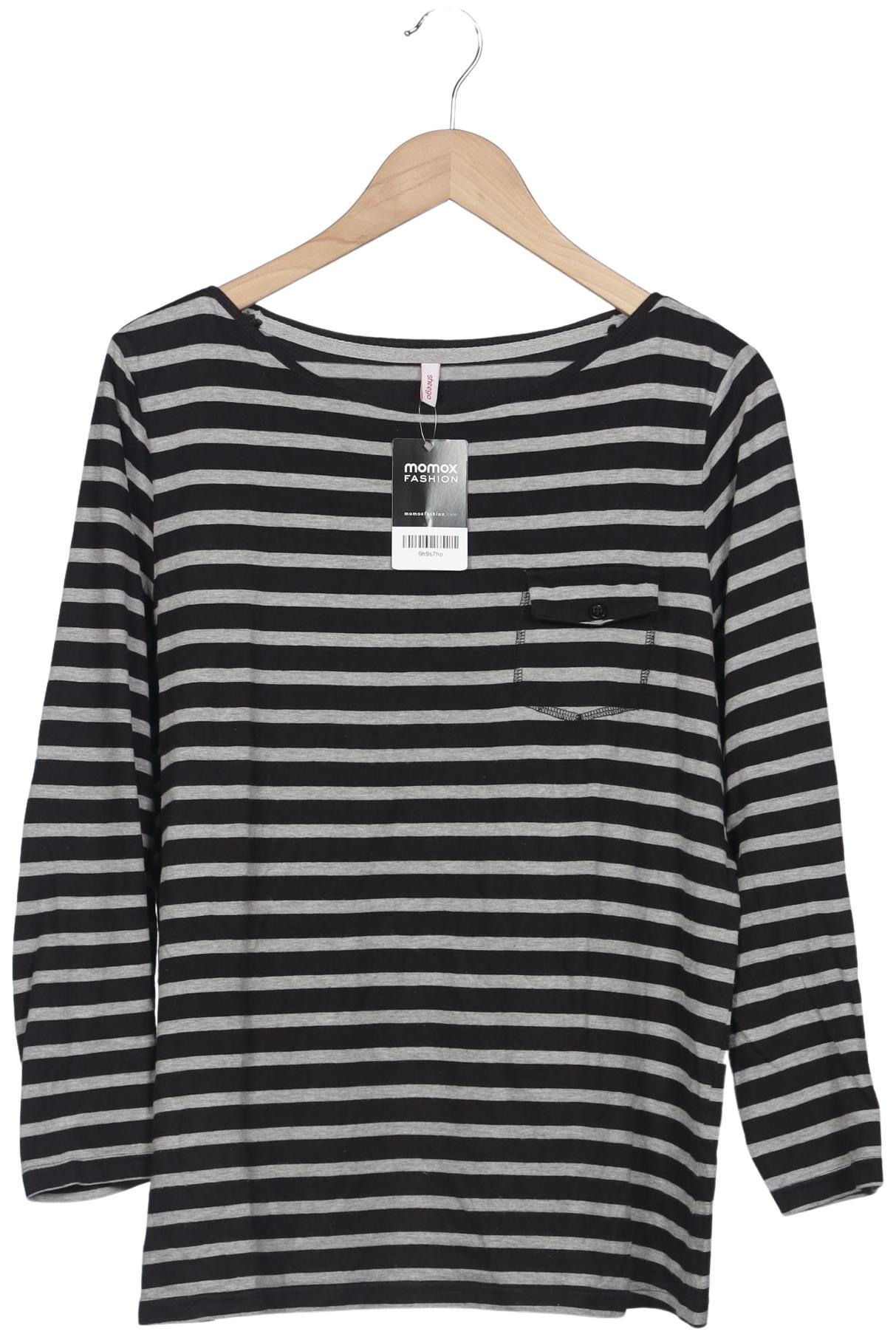 

sheego Damen Langarmshirt, schwarz, Gr. 42