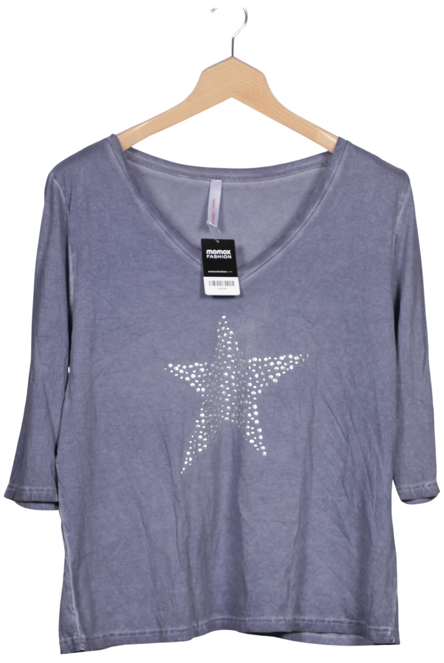 

sheego Damen Langarmshirt, blau, Gr. 48