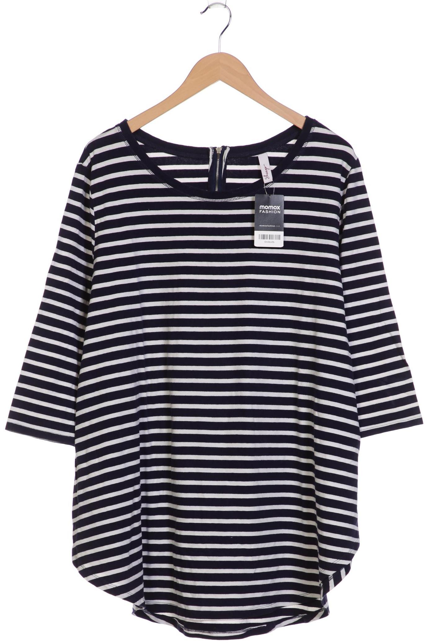 

sheego Damen Langarmshirt, marineblau, Gr. 48
