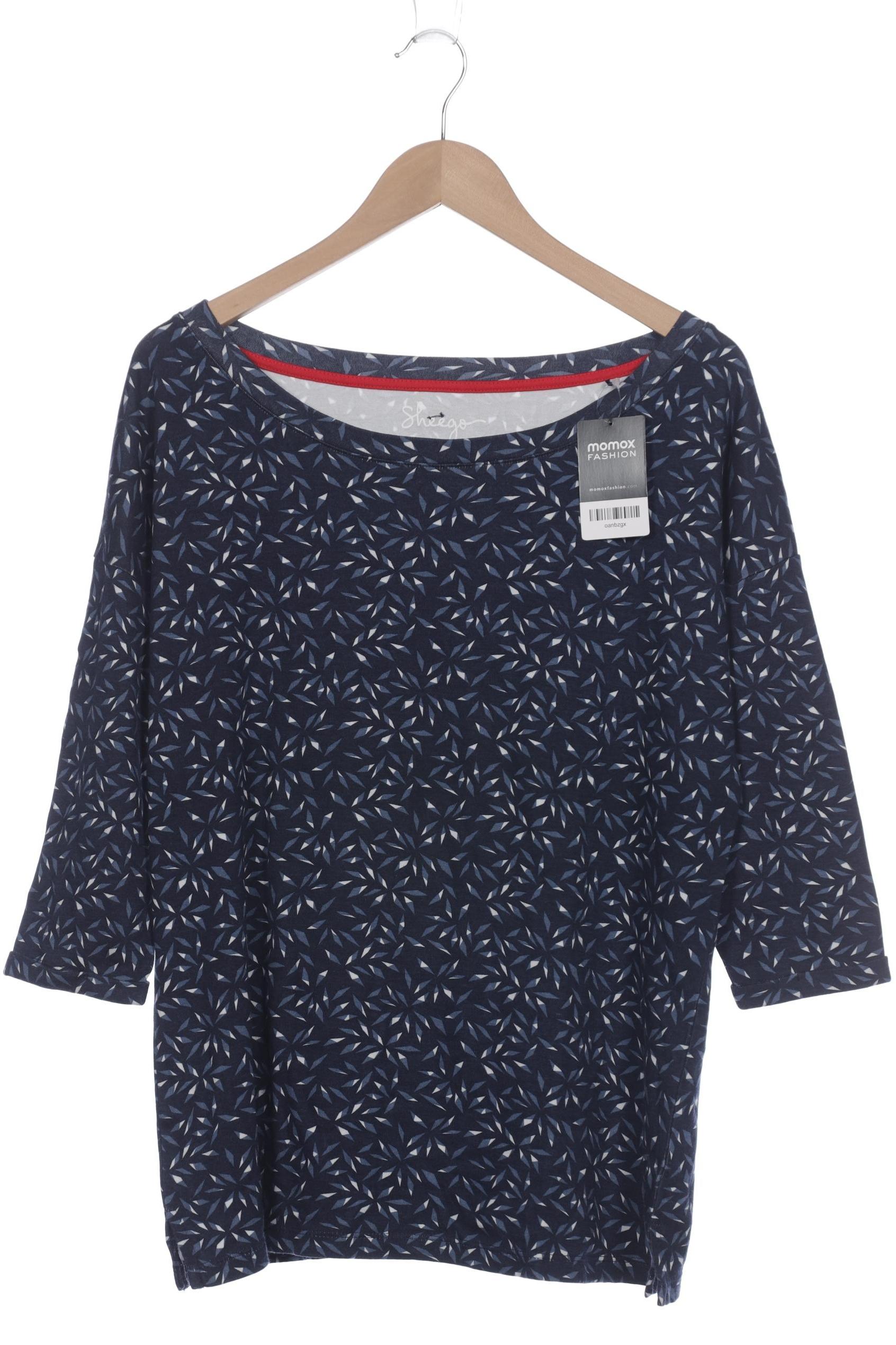 

sheego Damen Langarmshirt, marineblau, Gr. 40