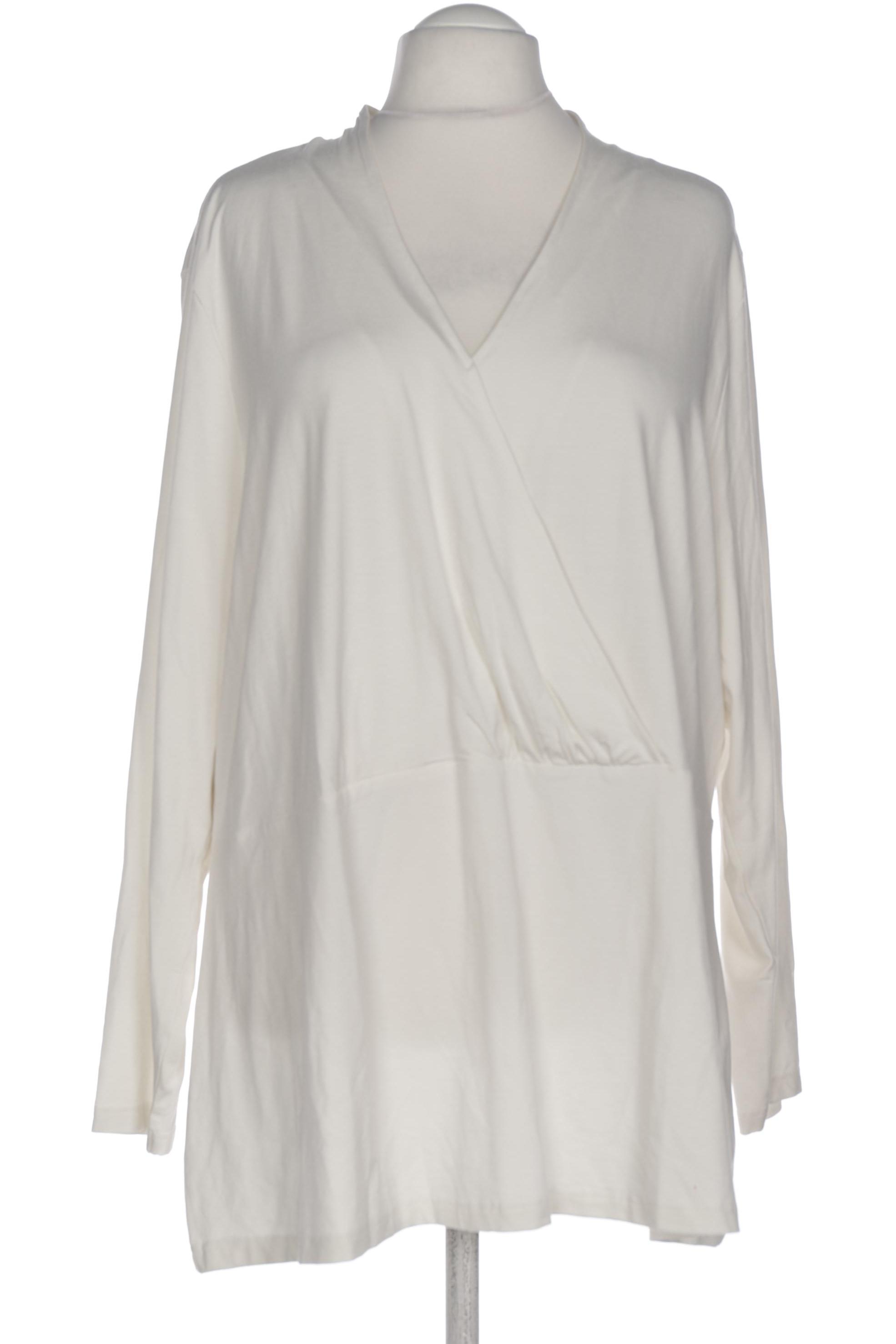 

sheego Damen Langarmshirt, weiß, Gr. 54