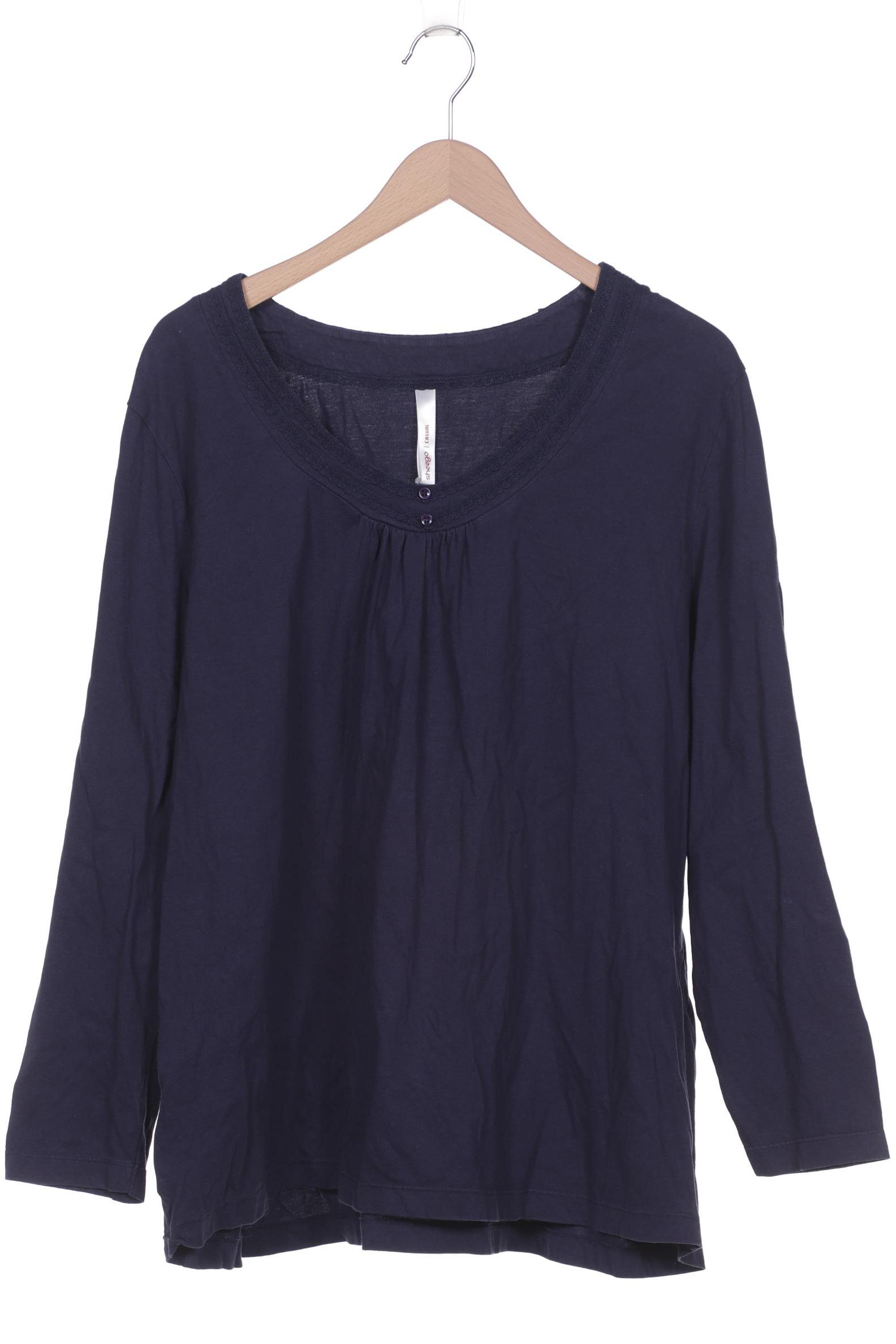 

sheego Damen Langarmshirt, marineblau