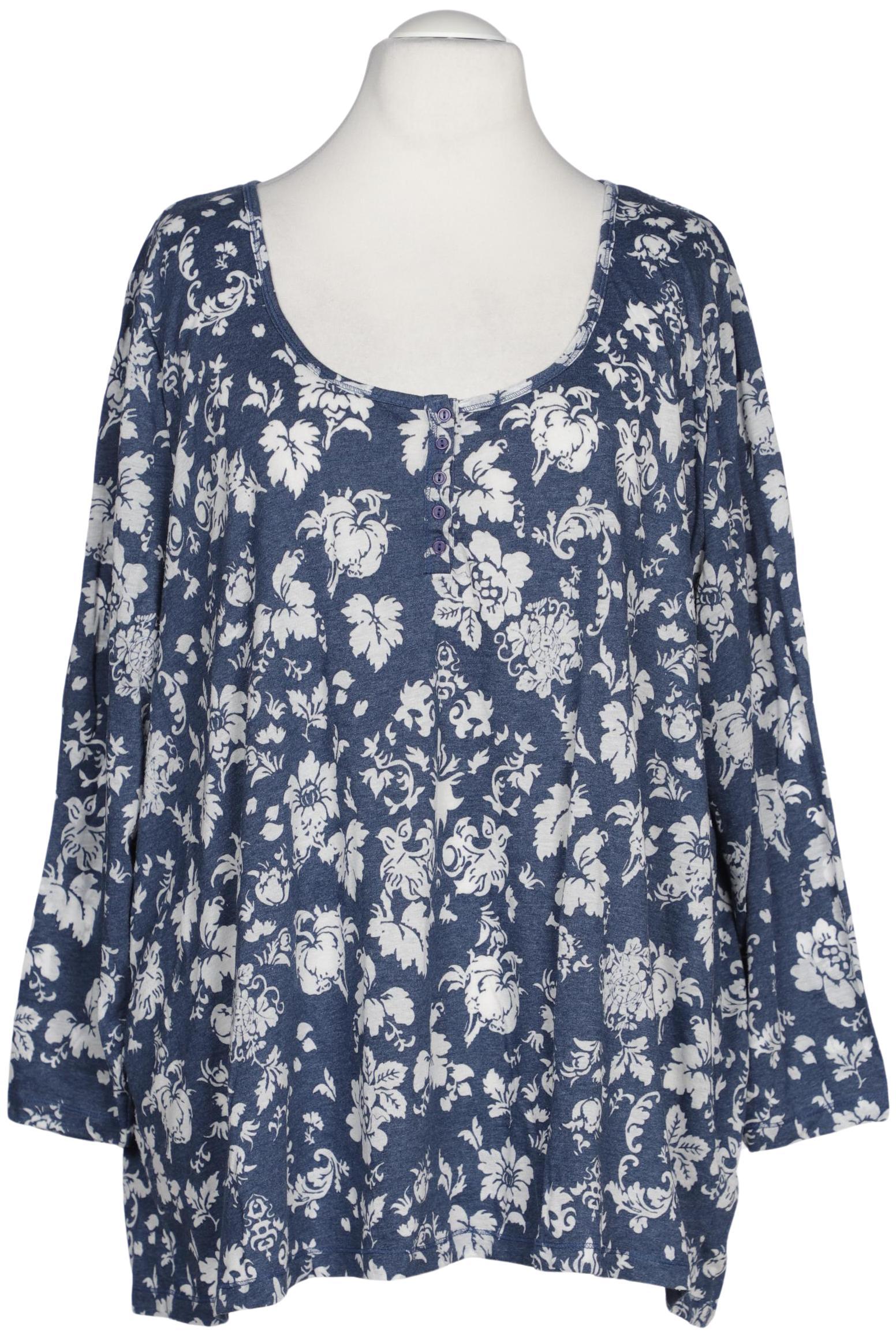 

sheego Damen Langarmshirt, blau, Gr. 56