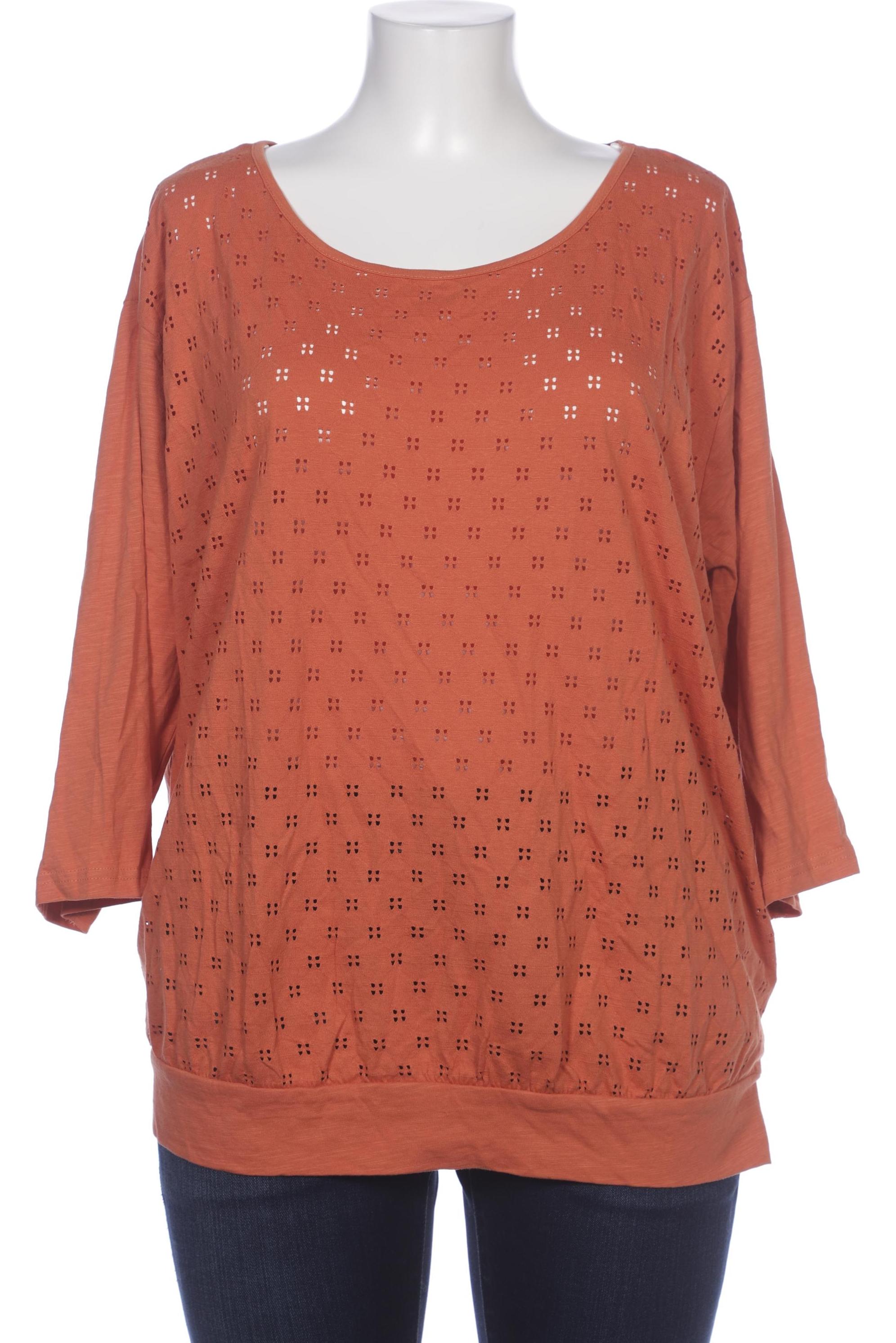 

sheego Damen Langarmshirt, orange, Gr. 48