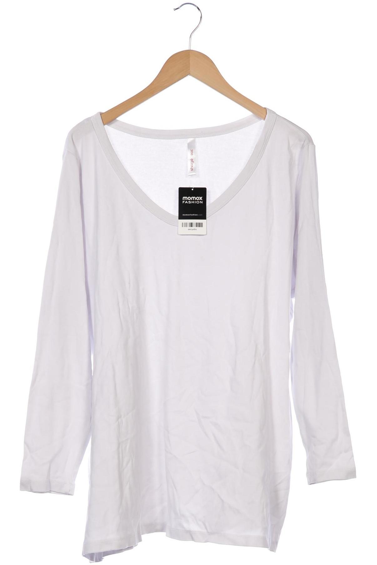 

sheego Damen Langarmshirt, hellblau, Gr. 52