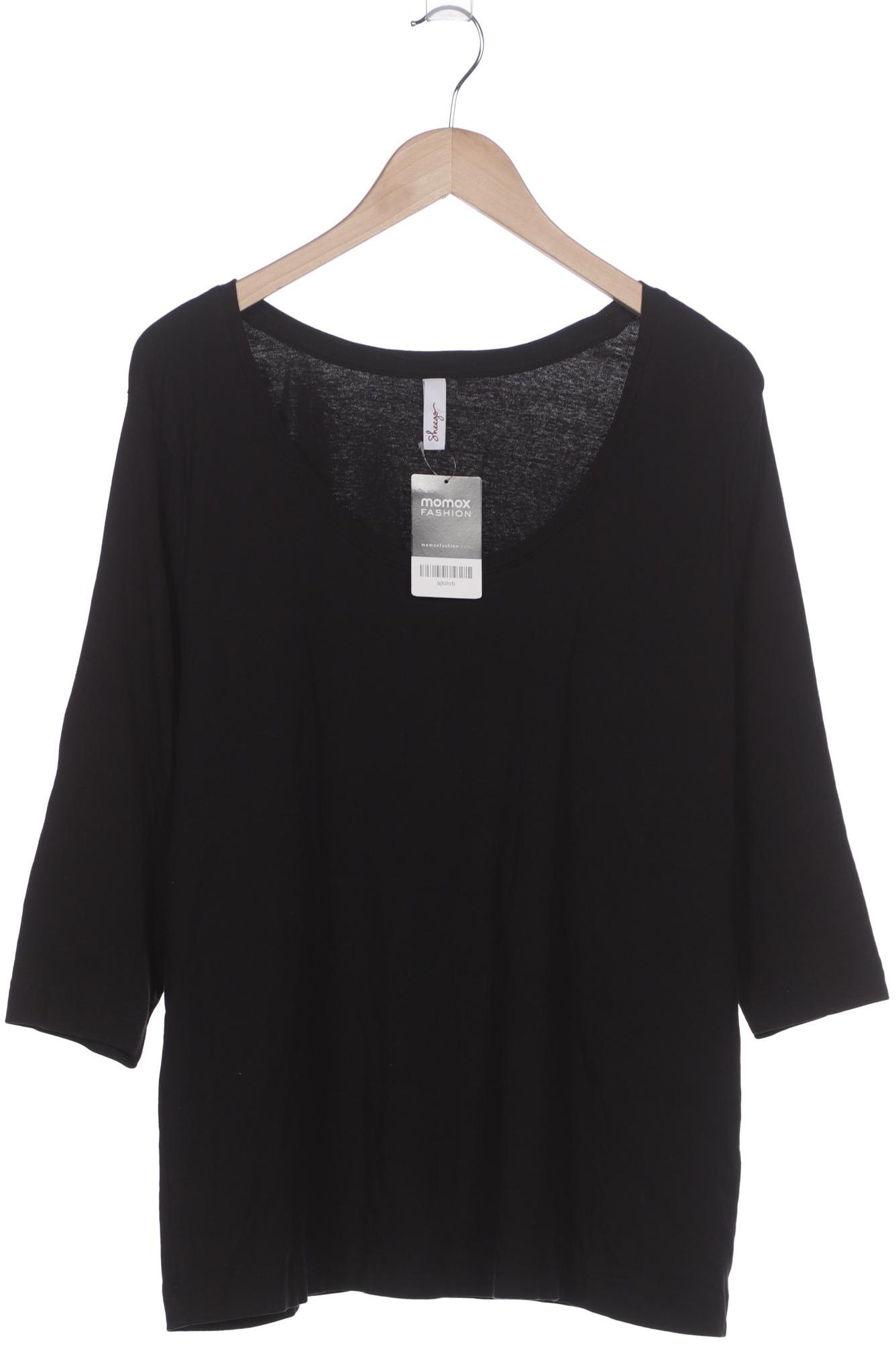 

sheego Damen Langarmshirt, schwarz, Gr. 48