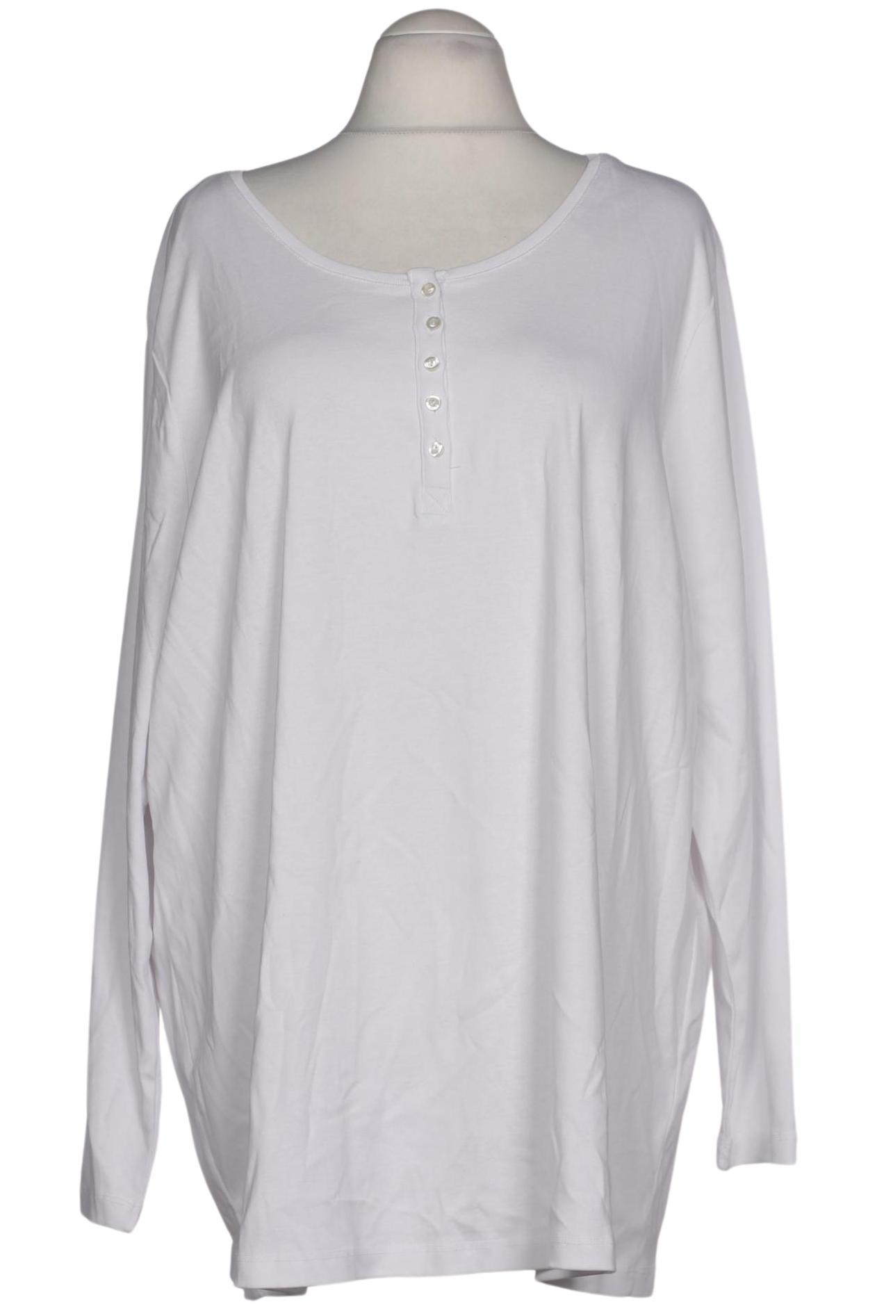 

sheego Damen Langarmshirt, weiß, Gr. 56