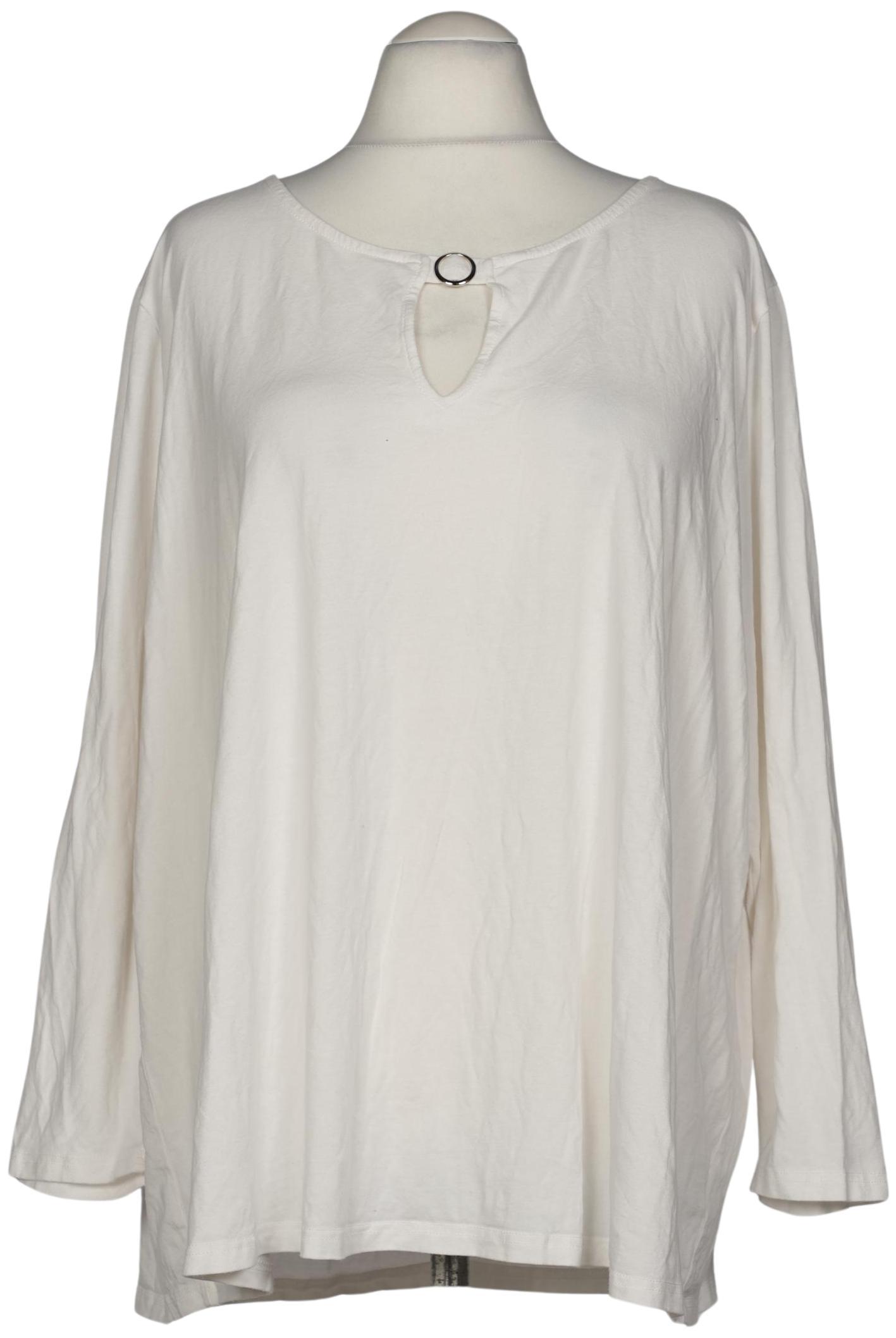 

sheego Damen Langarmshirt, cremeweiß, Gr. 56