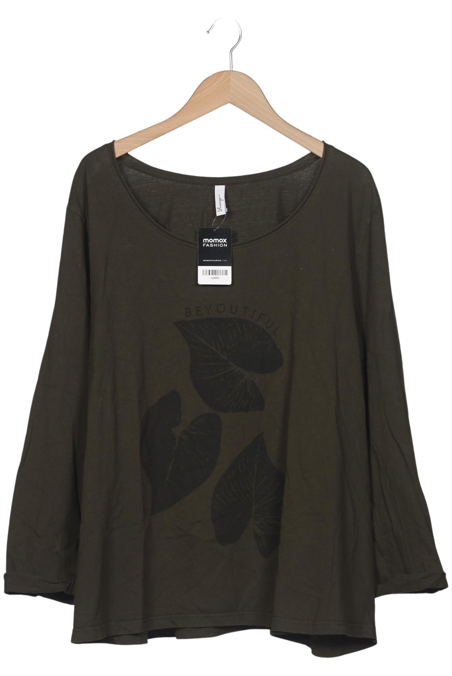 

sheego Damen Langarmshirt, grün, Gr. 52