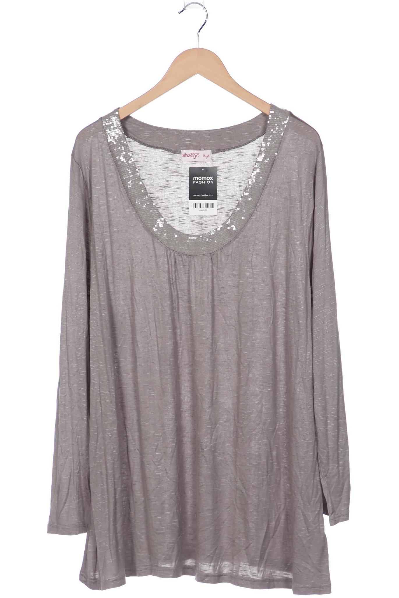 

sheego Damen Langarmshirt, grau