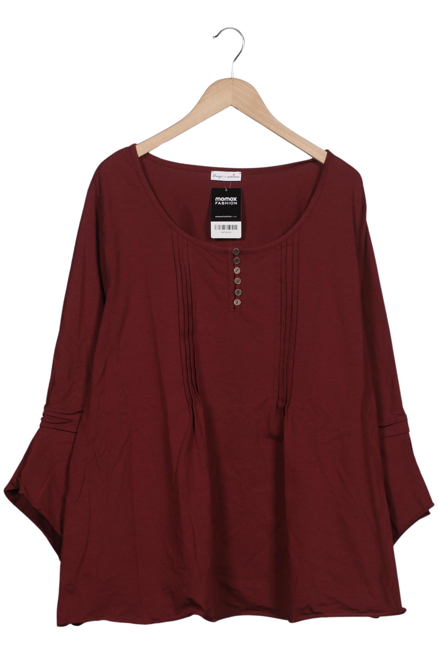 

sheego Damen Langarmshirt, bordeaux, Gr. 52